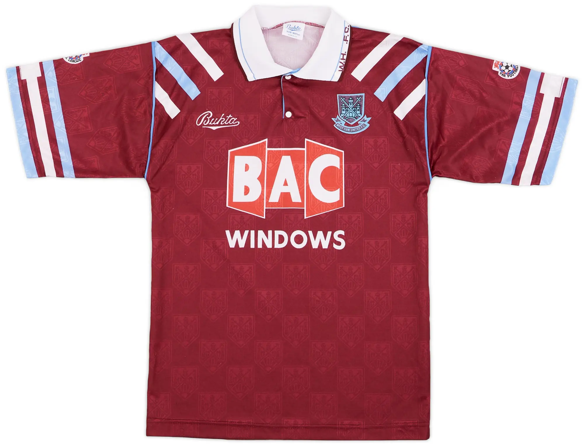 Bukta 1991-92 West Ham Home Shirt - 9/10 - (S)