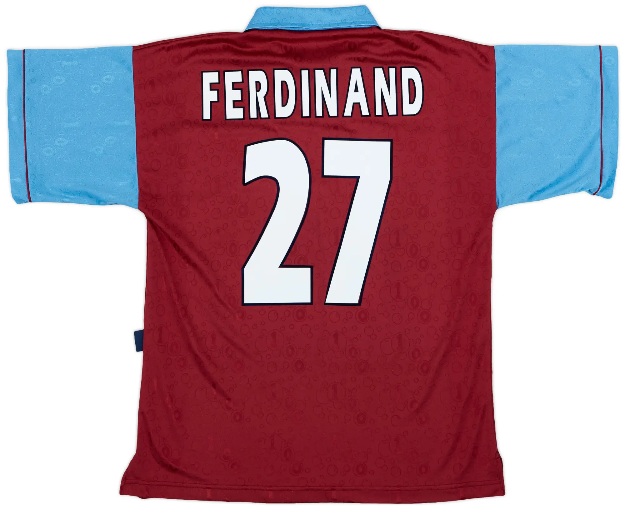 1995-97 West Ham Centenary Home Shirt Ferdinand #27 - 8/10 - (M)