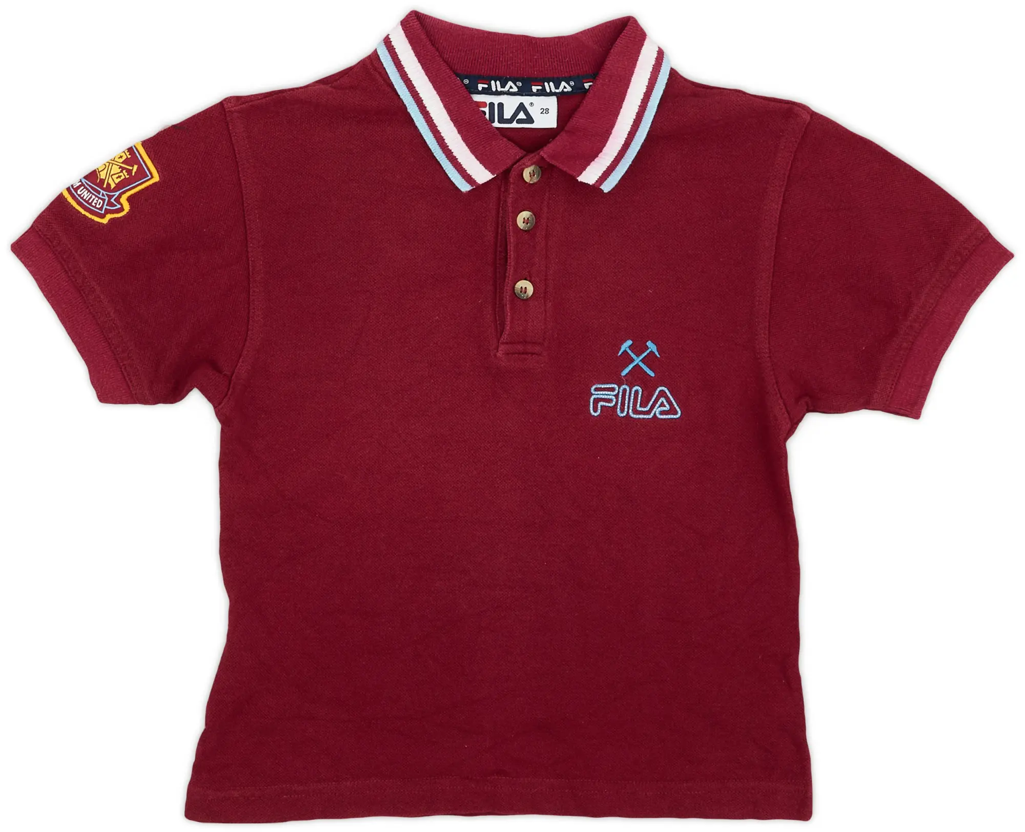 1999-01 West Ham Fila Polo Shirt - 7/10 - (S.Boys)