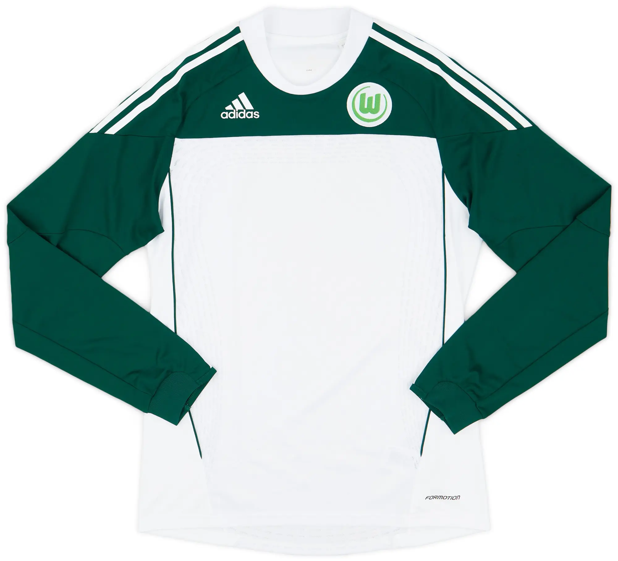 adidas 2010-11 Wolfsburg Player Issue Home L/S Shirt - 9/10 - (M)