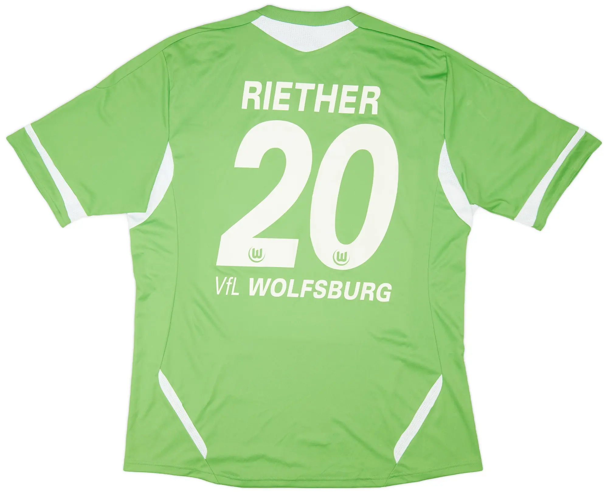 adidas 2011-12 Wolfsburg Home Shirt Riether #20 - 9/10 - (XL)