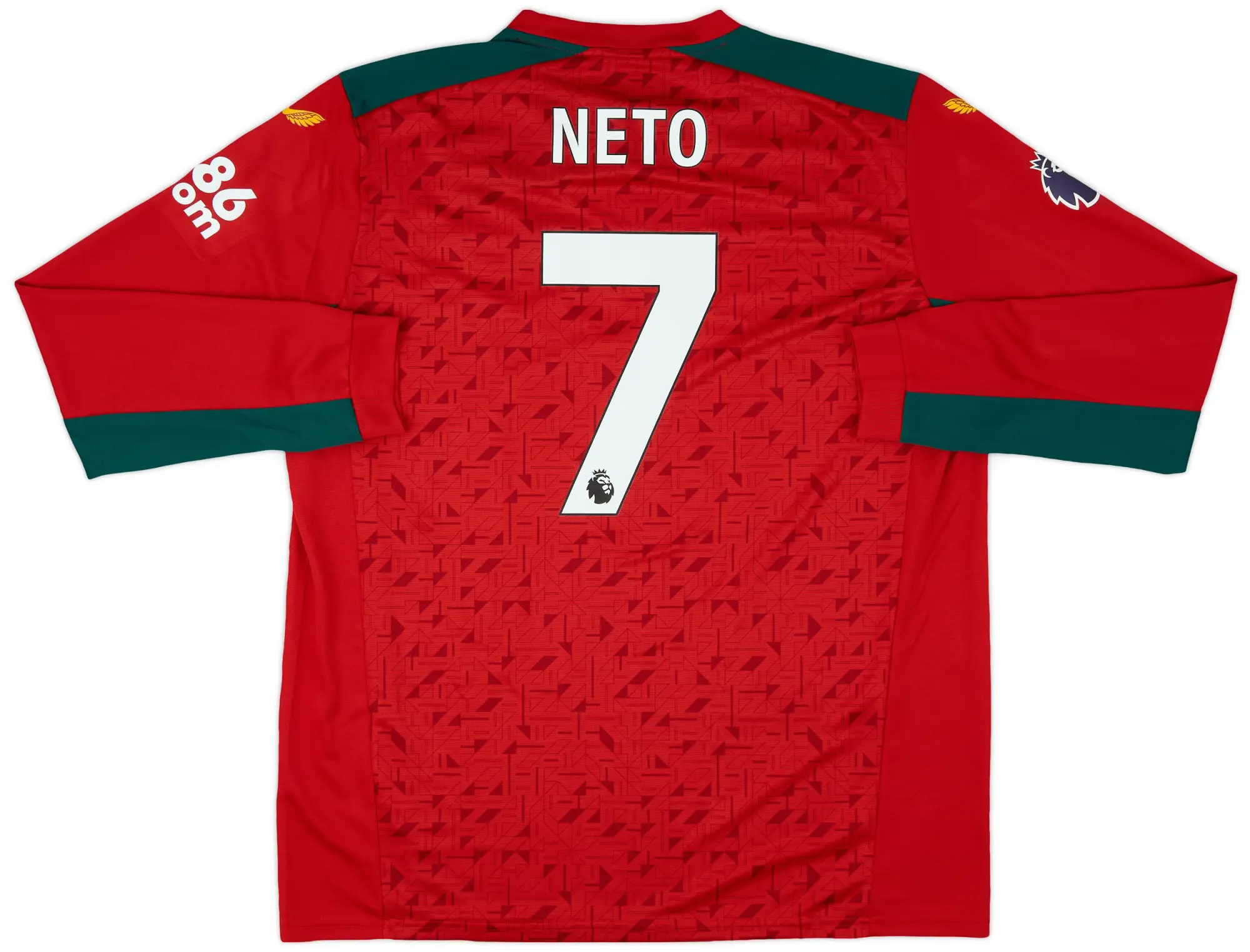 Castore 2023-24 Wolves Away L/S Shirt Neto #7 (XXL)