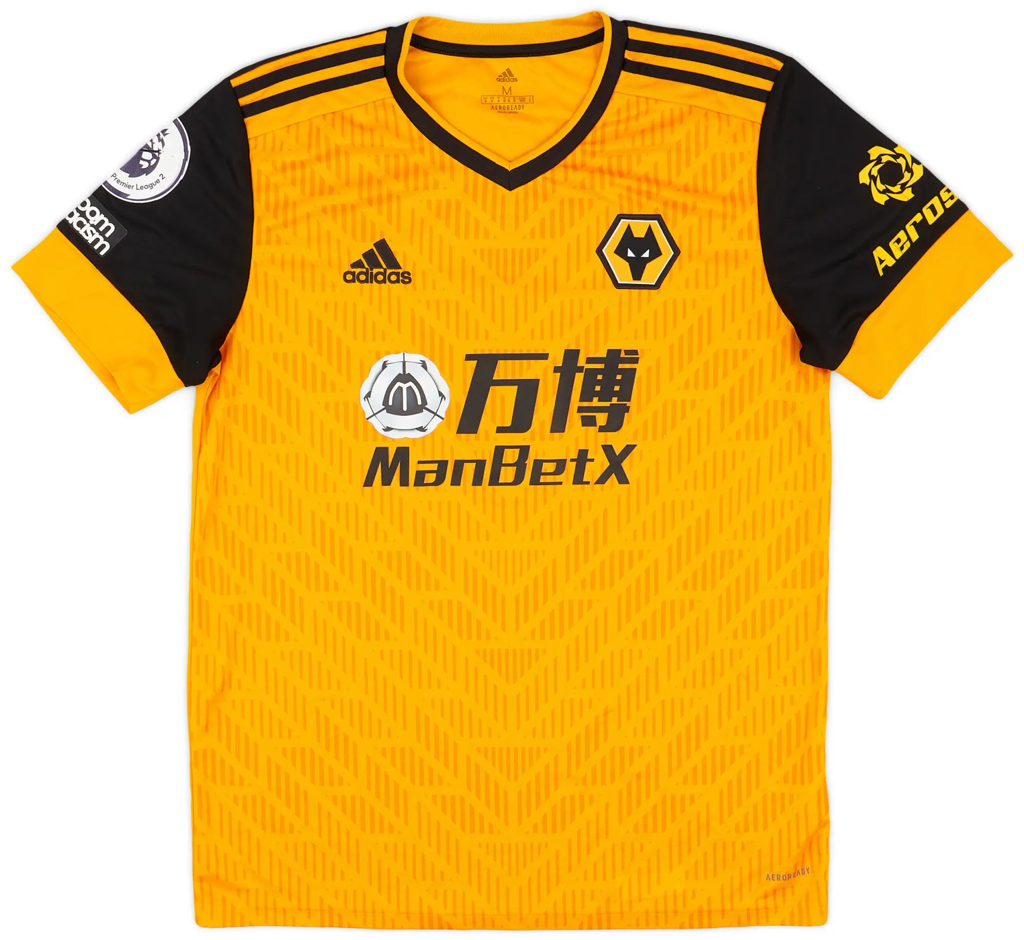 adidas 2020-21 Wolves Match Issue Home Shirt #4