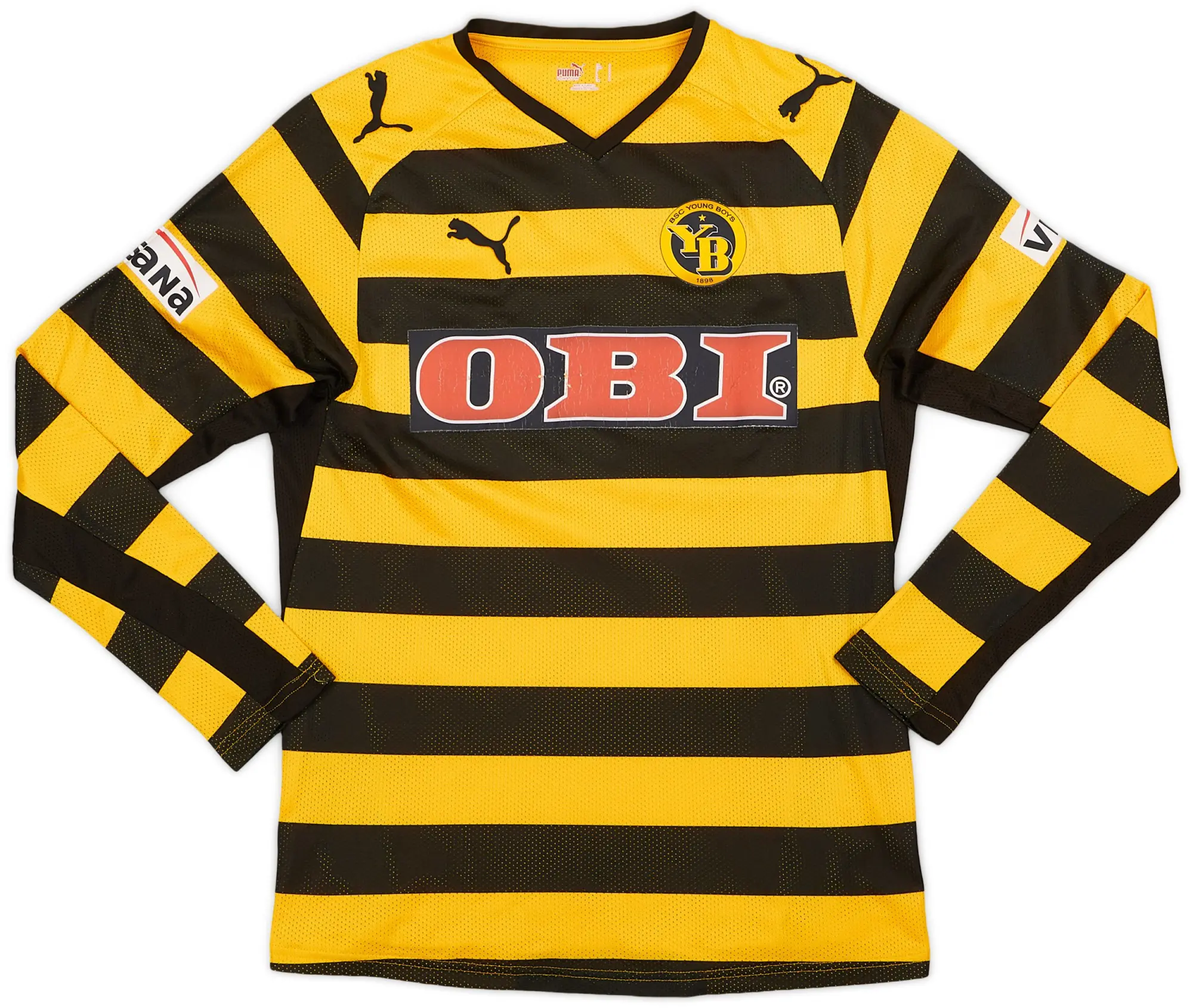 Puma 2008-09 Young Boys Player Issue Home L/S Shirt - 6/10 - (S)