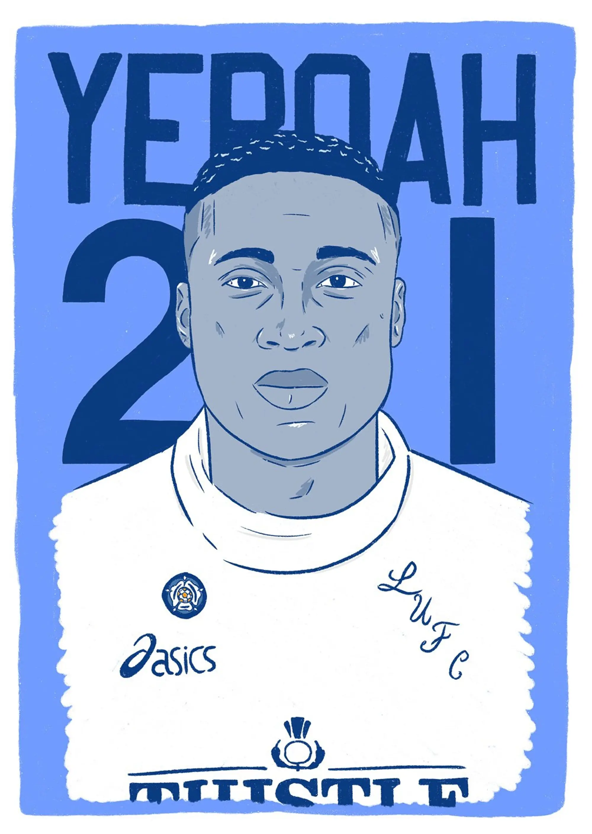 Accessories 1995-96 Leeds United Yeboah #21 Premier League Icons Poster/Print