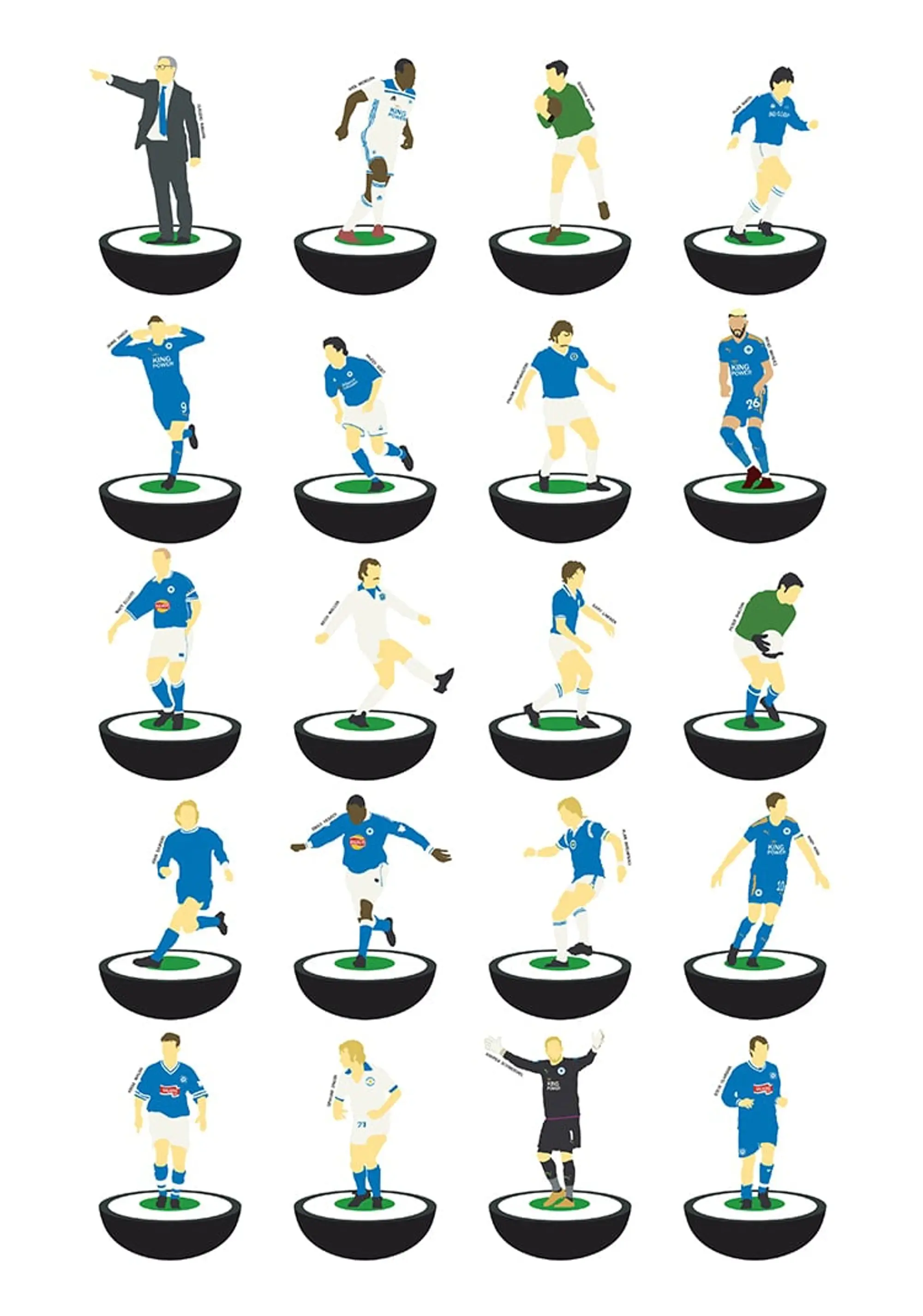 Accessories 1958-2020 Leicester Subbuteo A3 Print/Poster