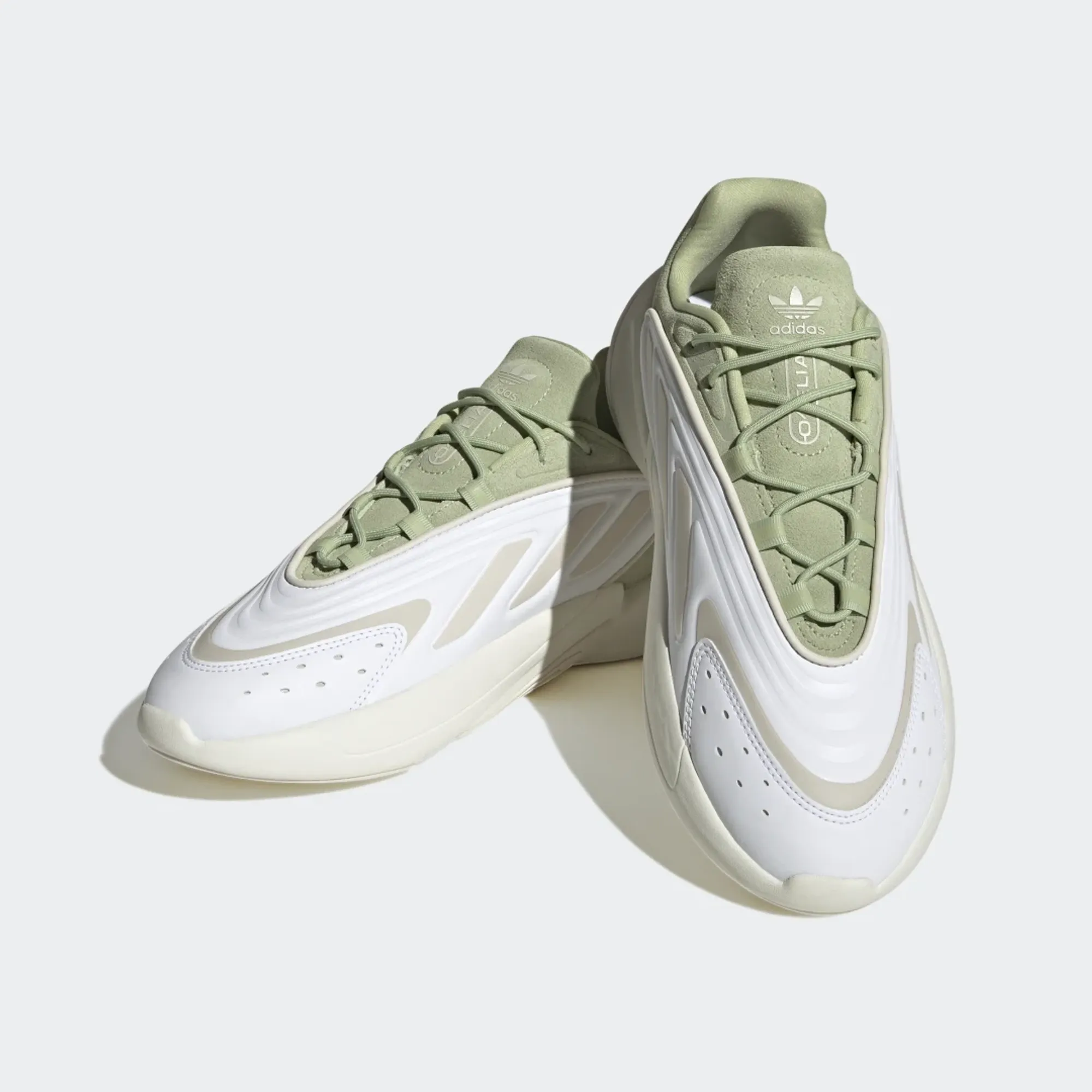 adidas gazelle silver green womens Adidas Ozelia EL I Toddler Shoes White main image 0