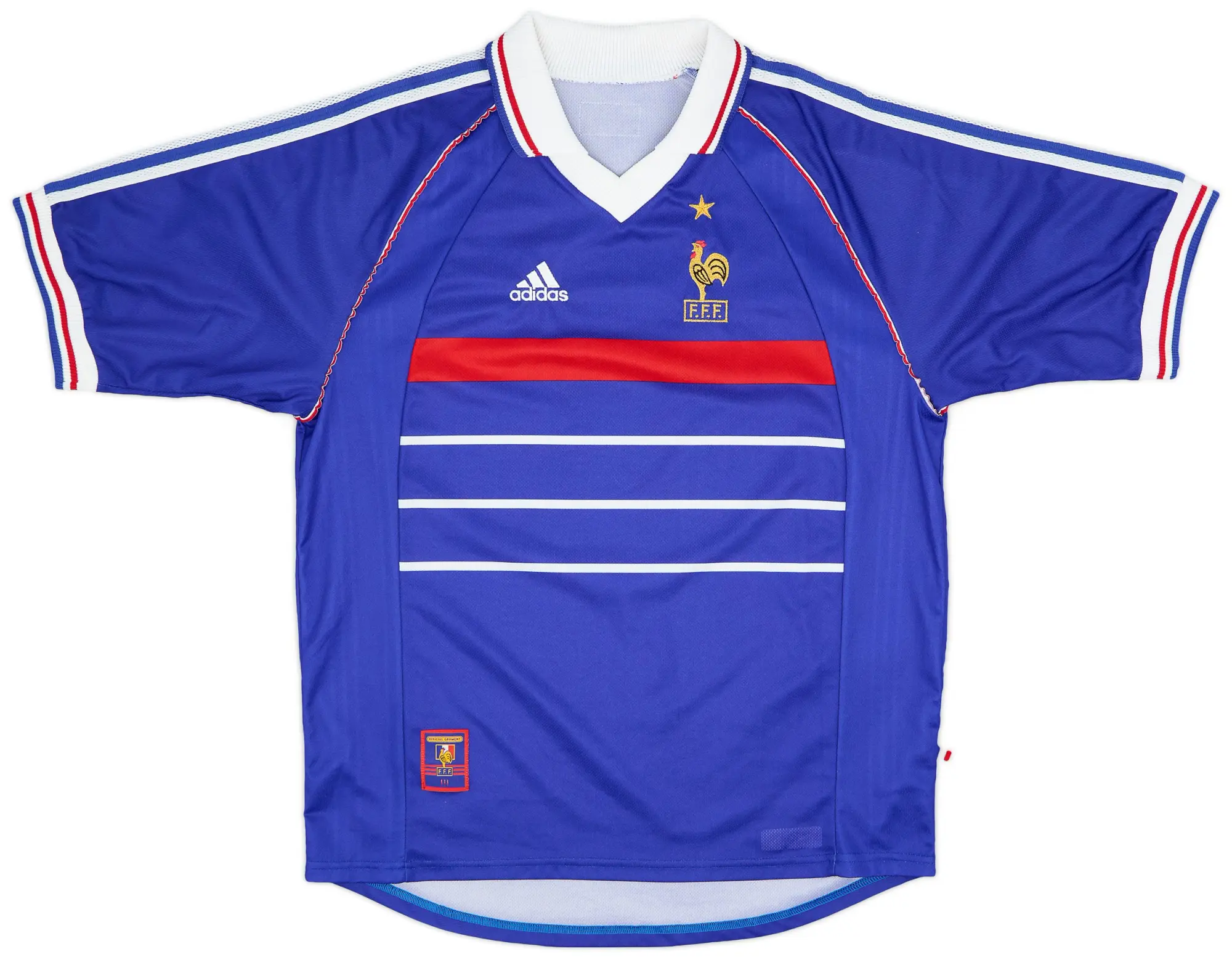 adidas 1998-00 France Home Shirt - 9/10 - (XL)