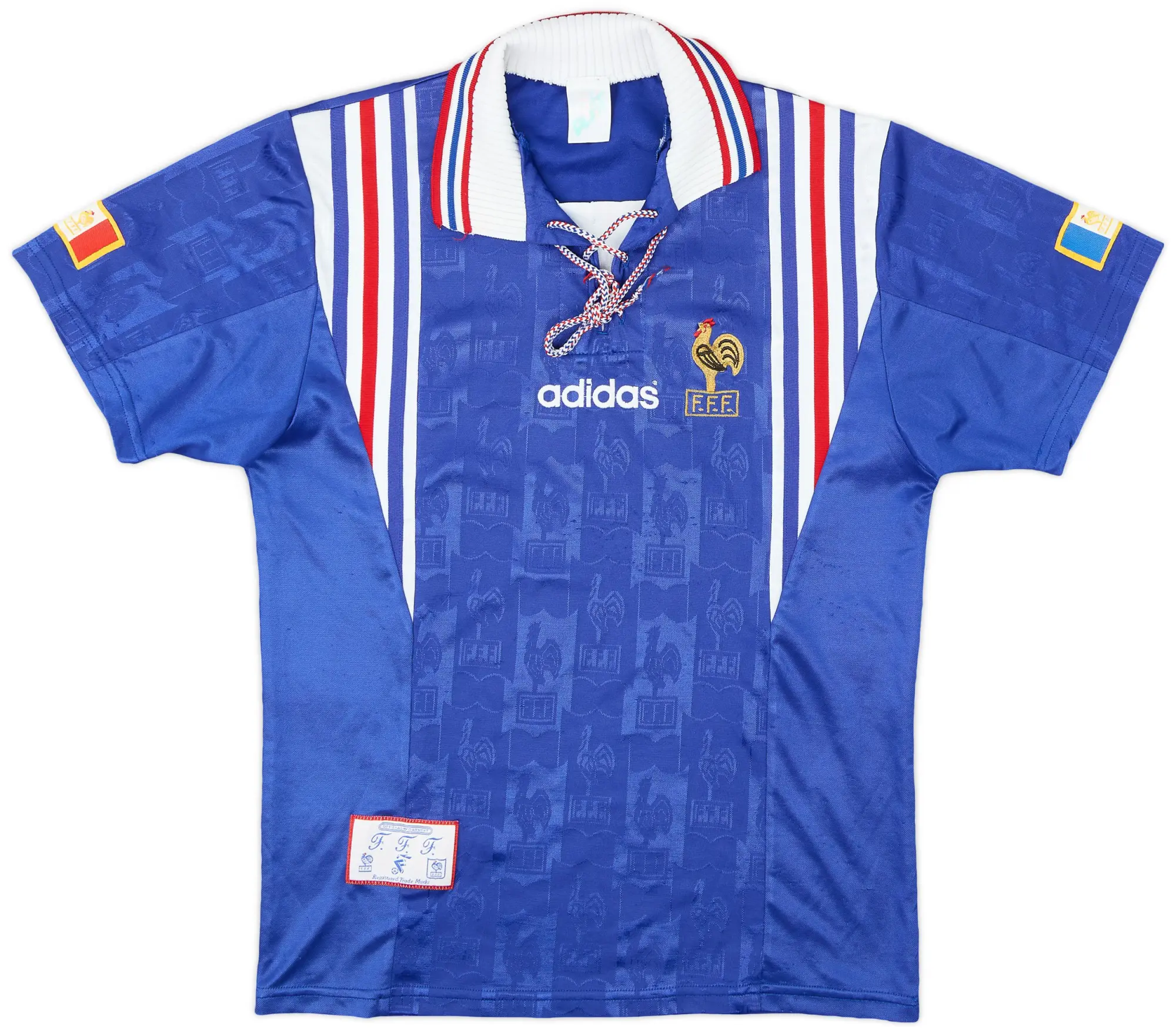 adidas 1996-98 France Home Shirt - 9/10 - (S)