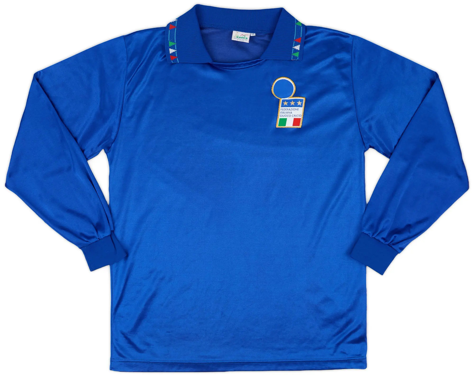 Diadora 1992-93 Italy Home L/S Shirt - 8/10 - (M)