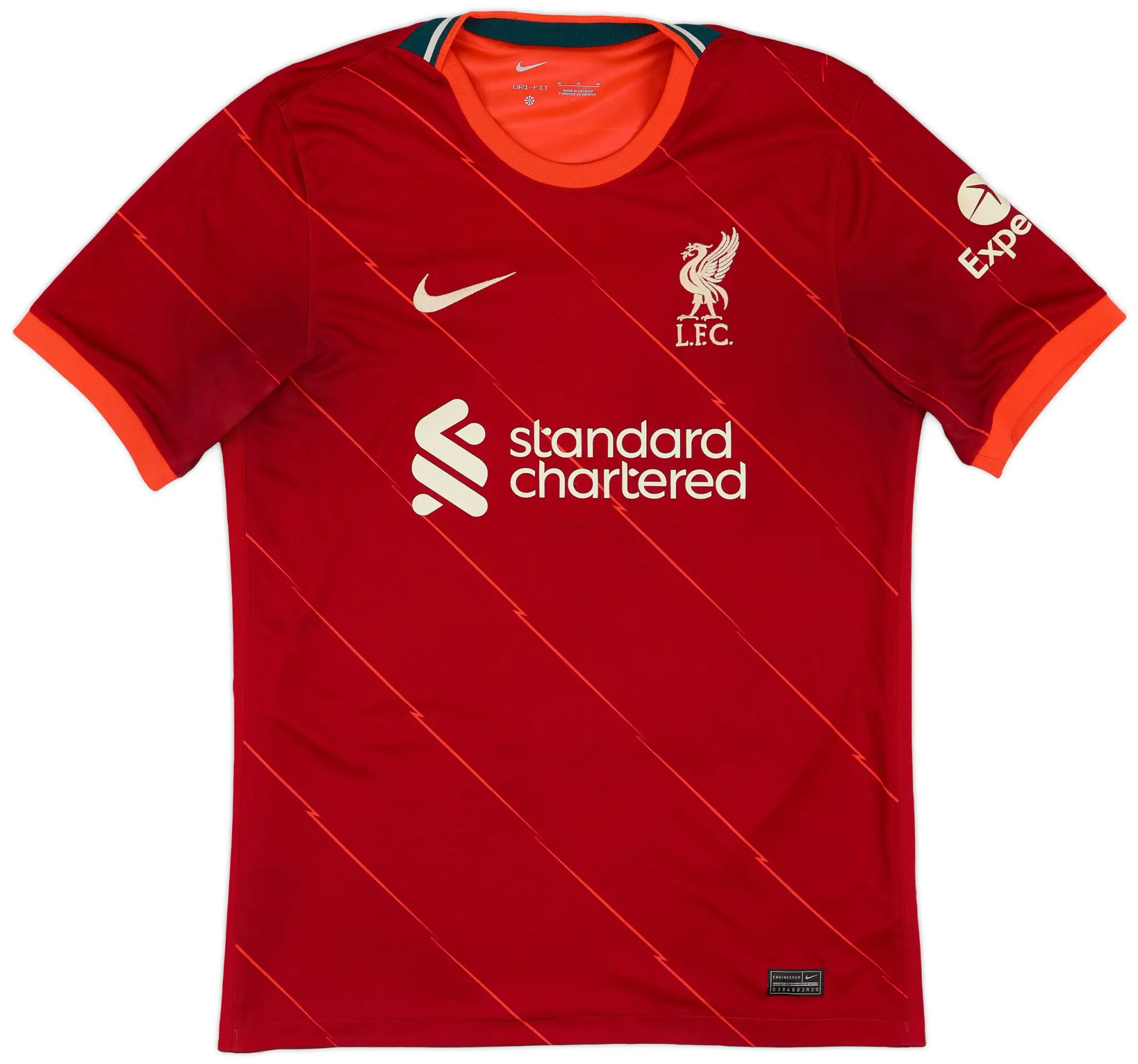 Nike 2021-22 Liverpool Home Shirt Virgil #4 - 5/10 - (M)