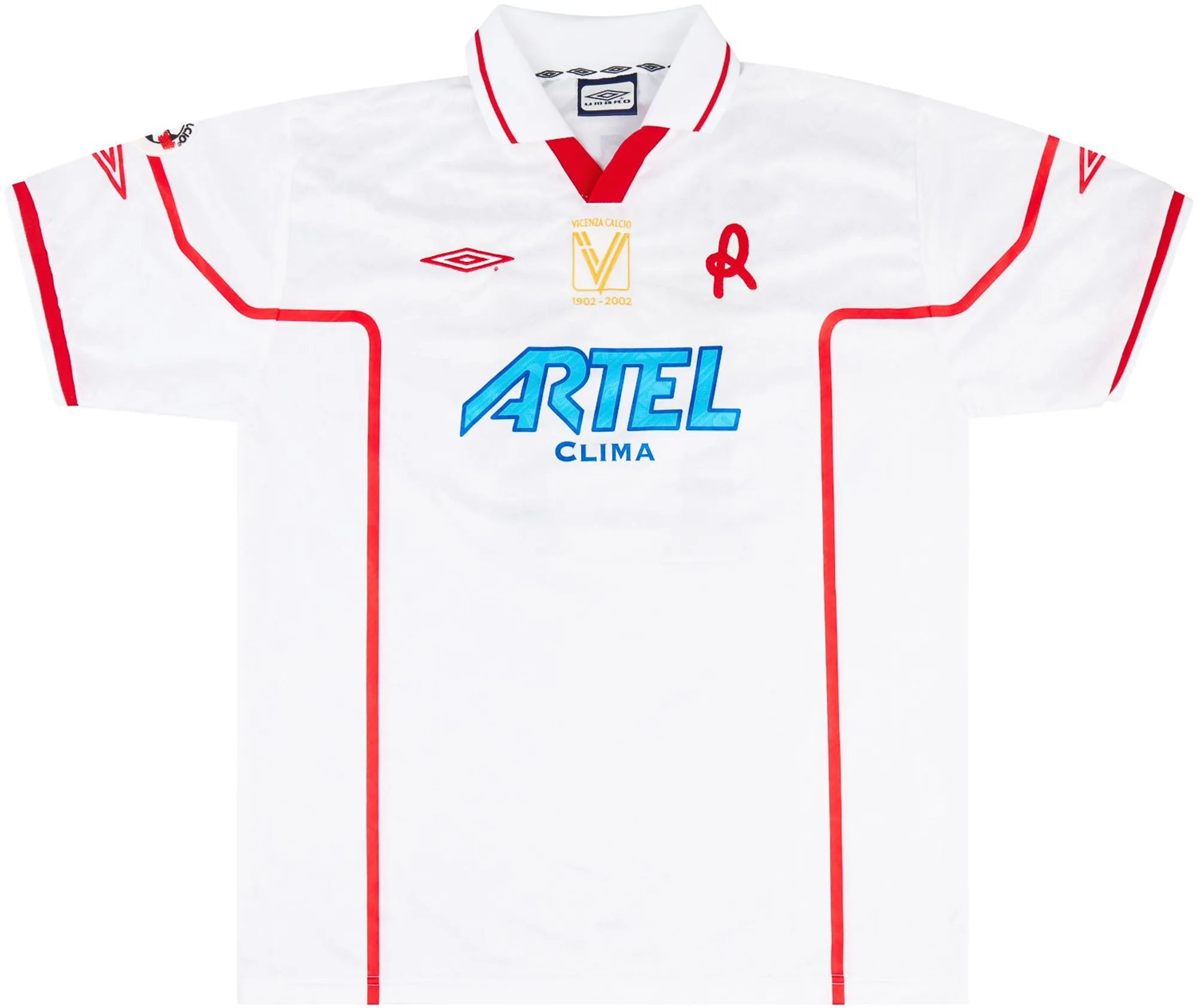 Umbro Vicenza Mens SS Player Issue Away Shirt 2001/02