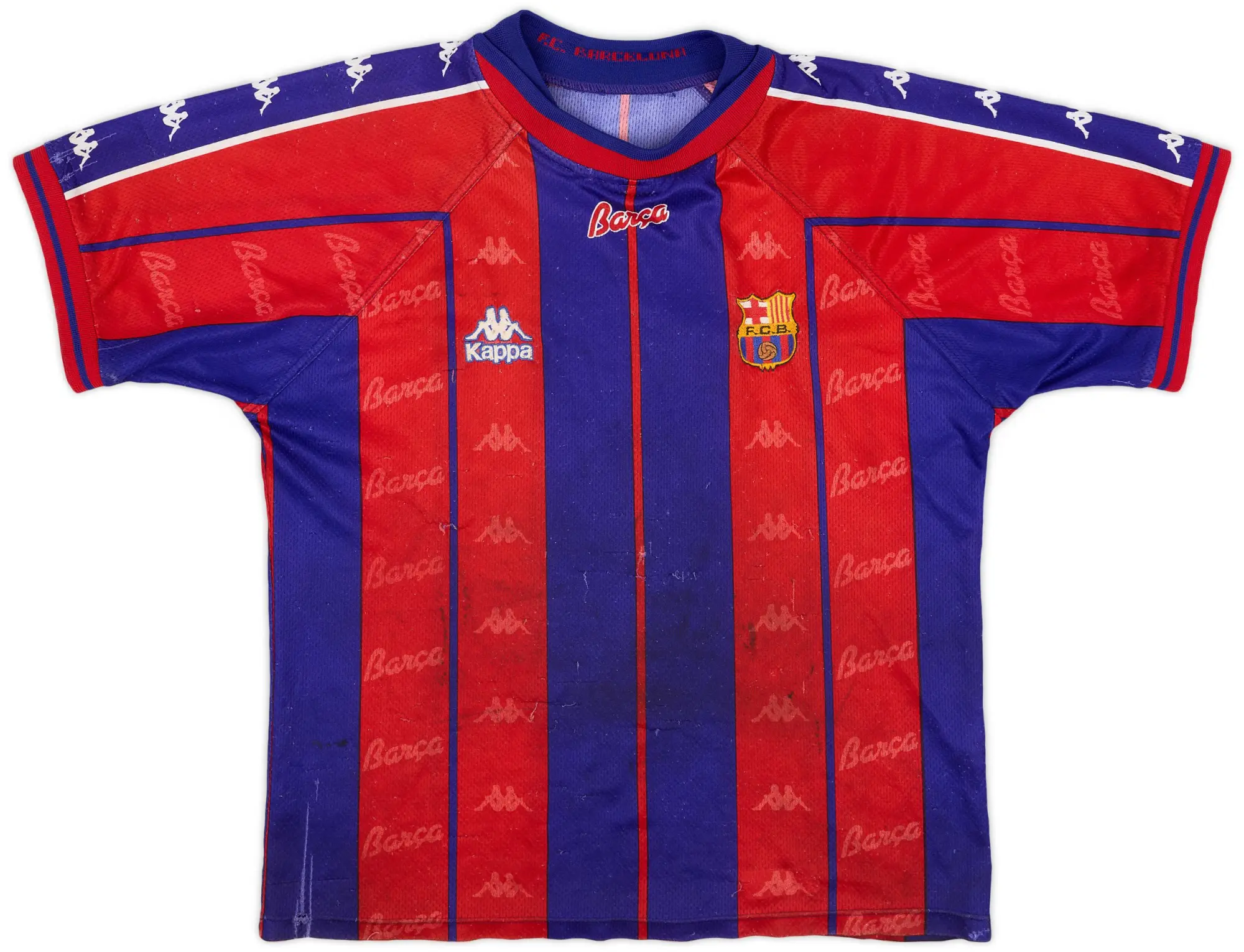 Kappa 1997-98 Barcelona Home Shirt - 4/10 - (L)