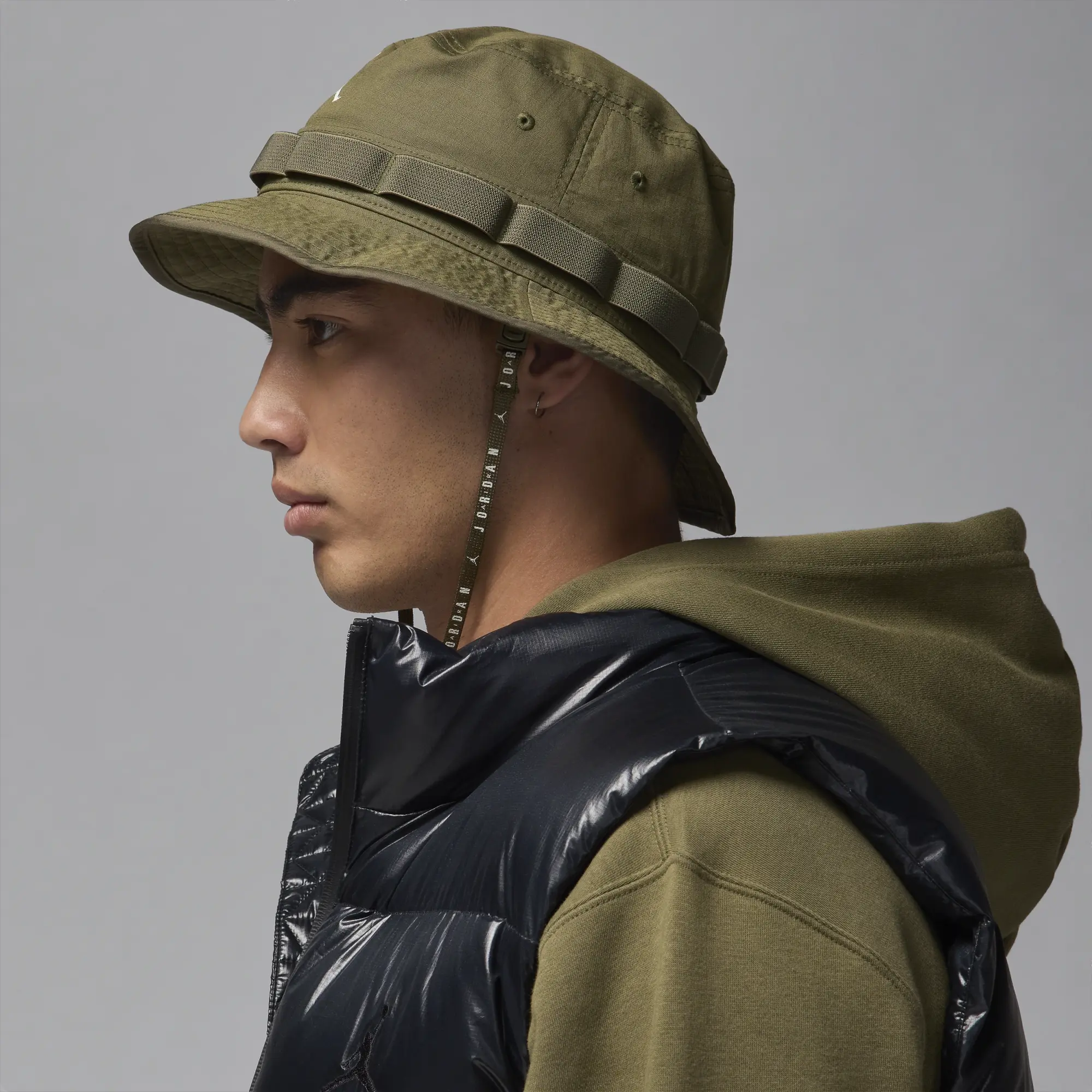 Nike Jordan Apex Bucket Hat - Green - Cotton/Nylon/Elastane Nike Jordan Apex Bucket Hat - Green - Cotton/Nylon/Elastane