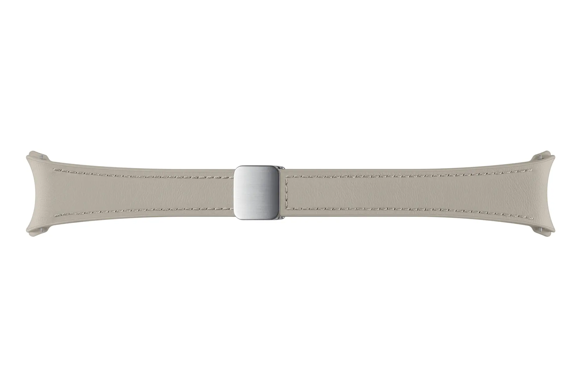 Samsung D-Buckle Hybrid Eco-Leather Band (Slim, S/M) for Galaxy Watch Cream