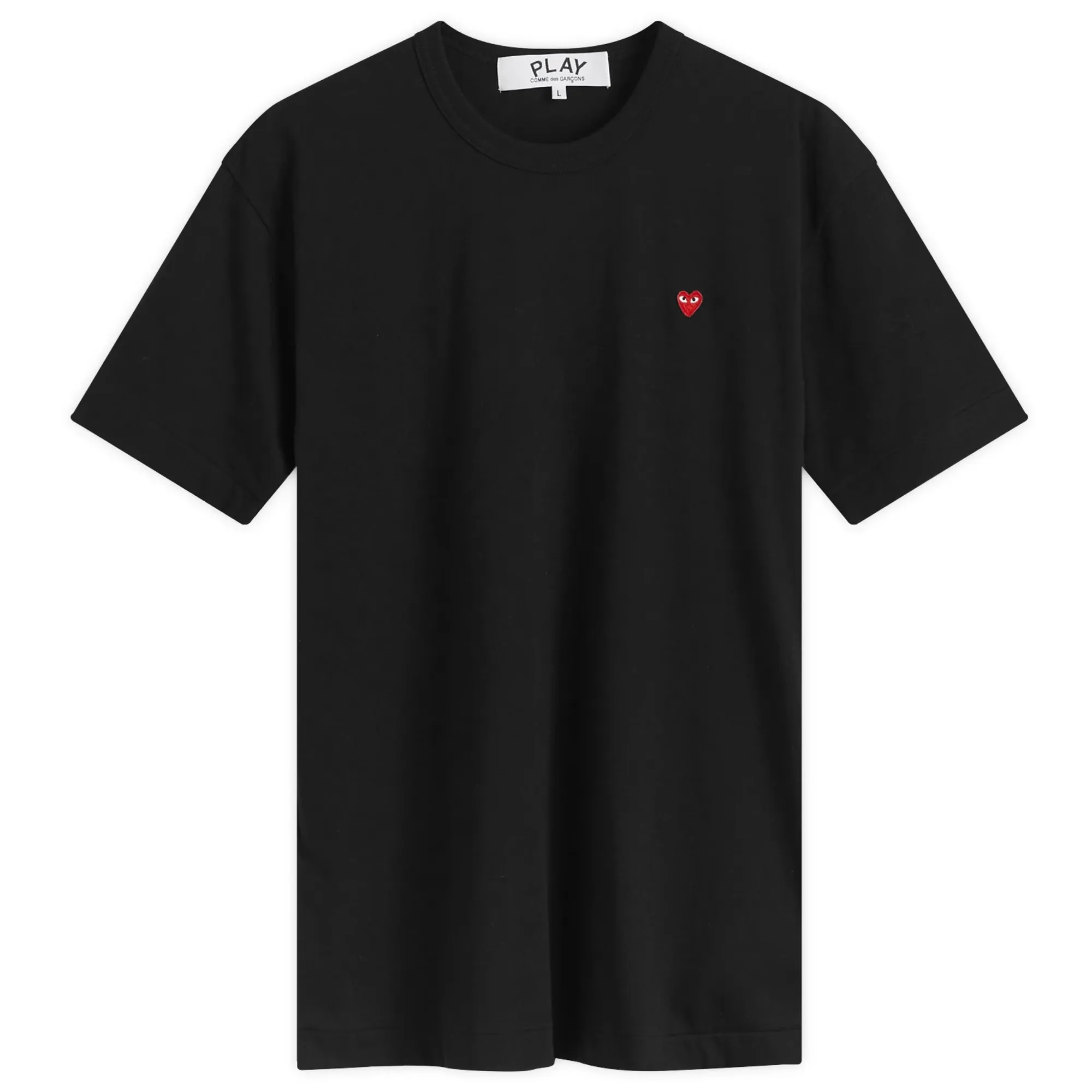 Comme des Garçons Play Men's Small Red Heart T-Shirt Black