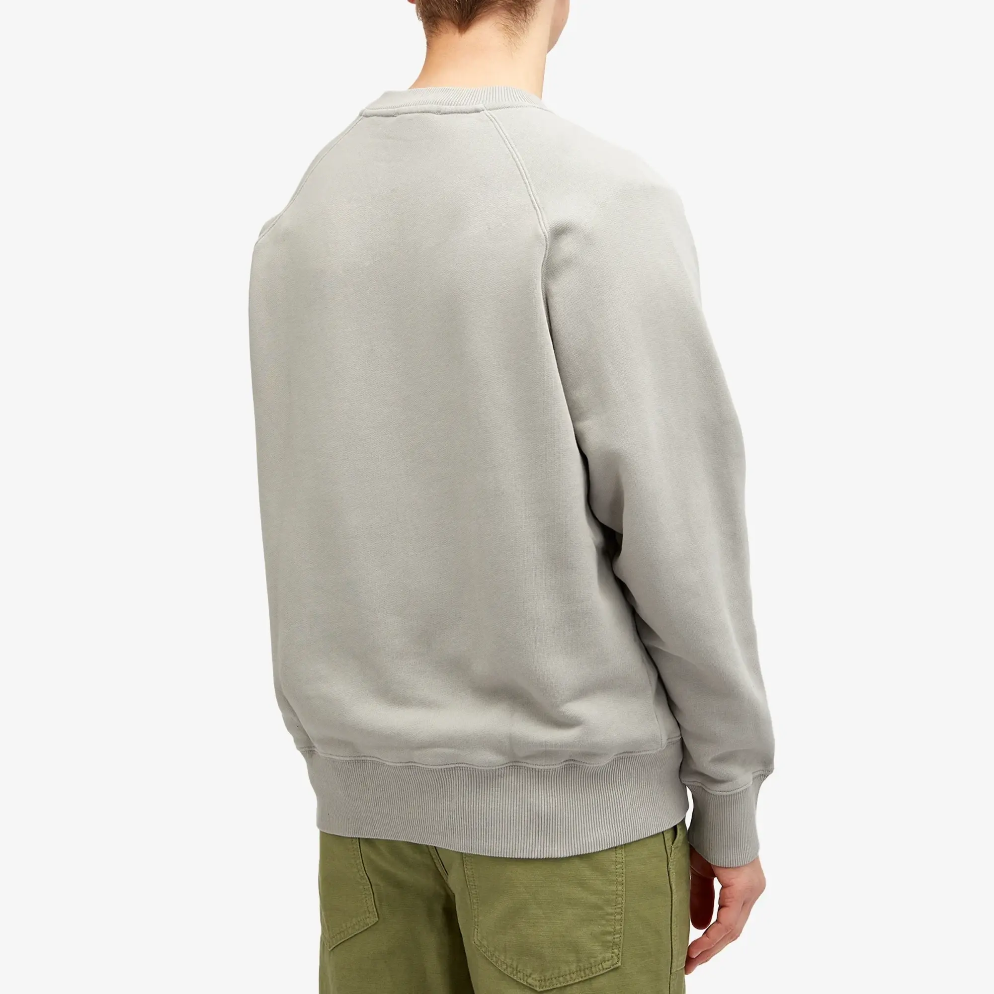 Norse Projects Men's Marten Raglan N Patch Crew Sweat Weather Grey