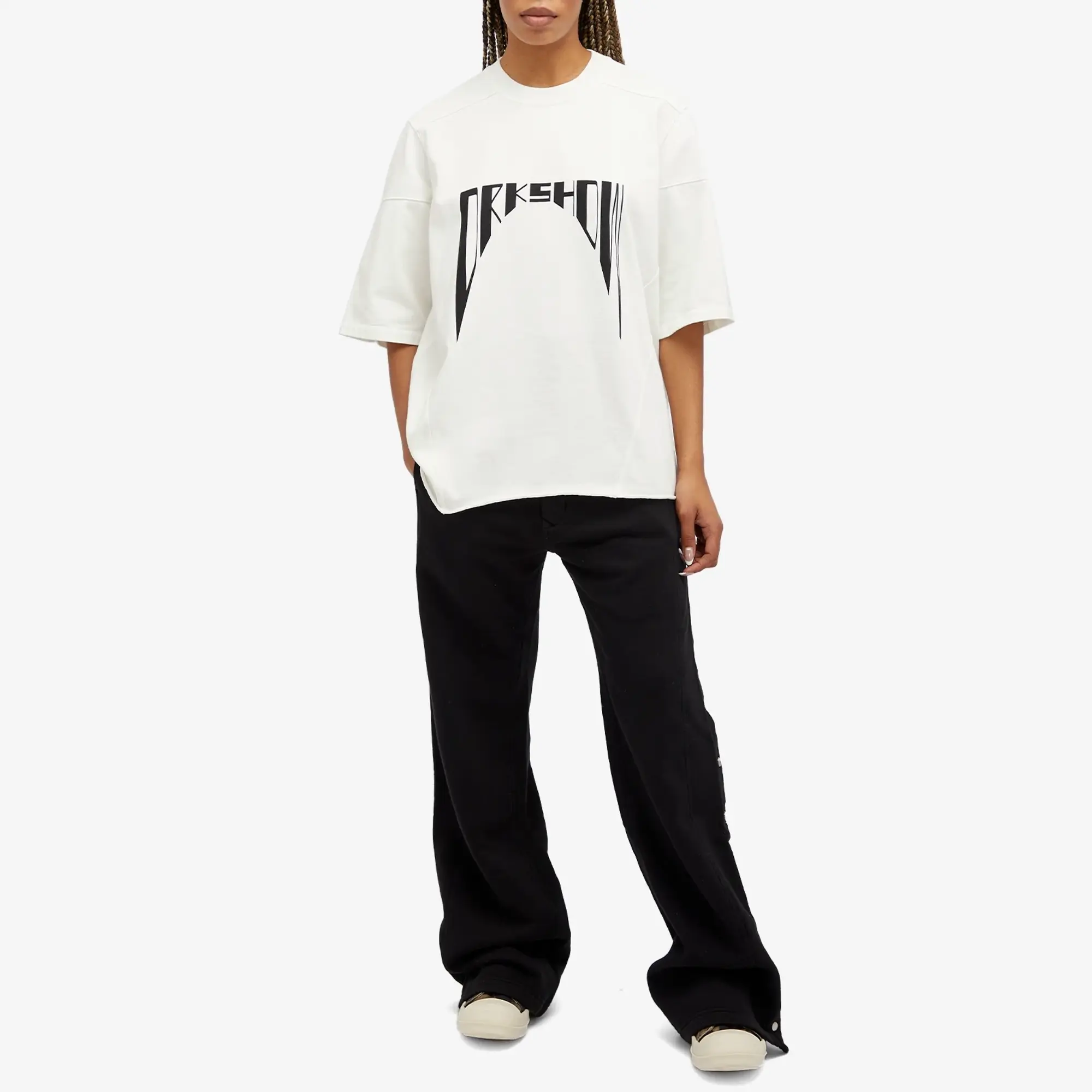 Rick Owens DRKSHDW Women's Print T-shirt Milk Black