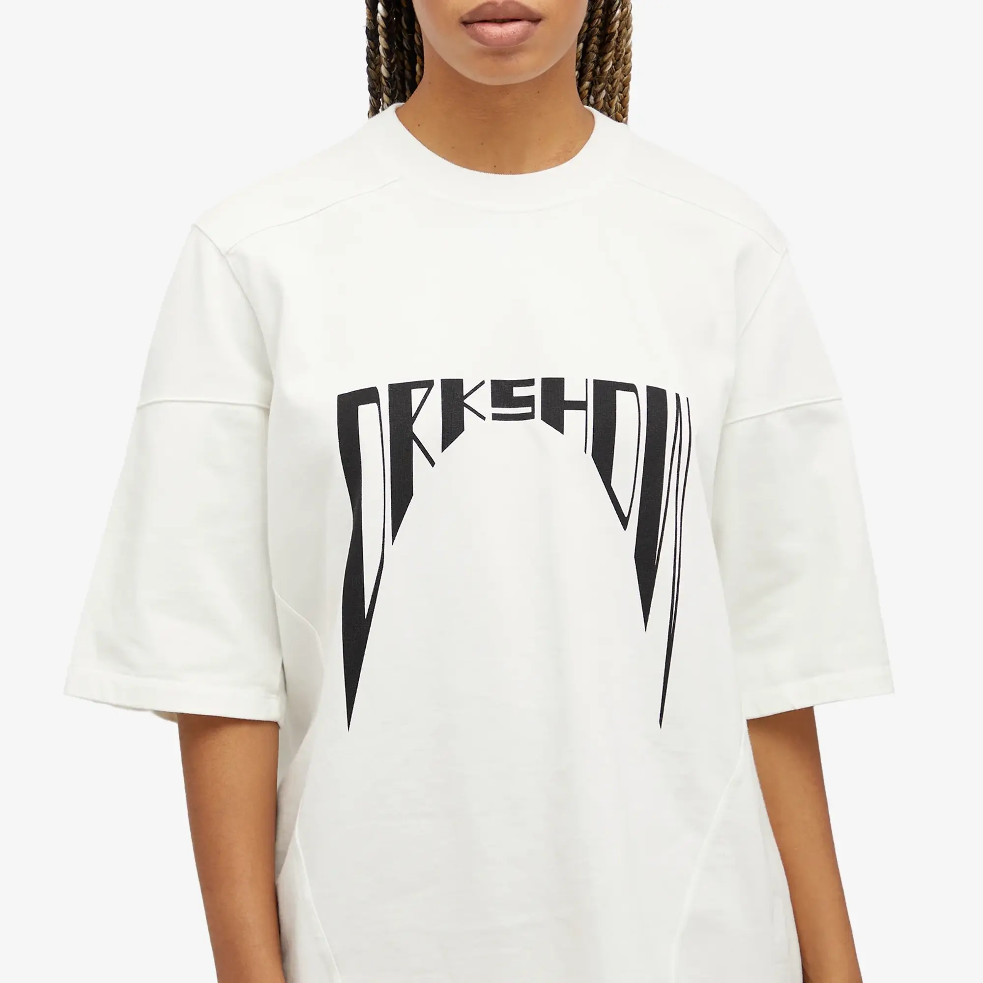 Rick Owens DRKSHDW Women's Print T-shirt Milk Black