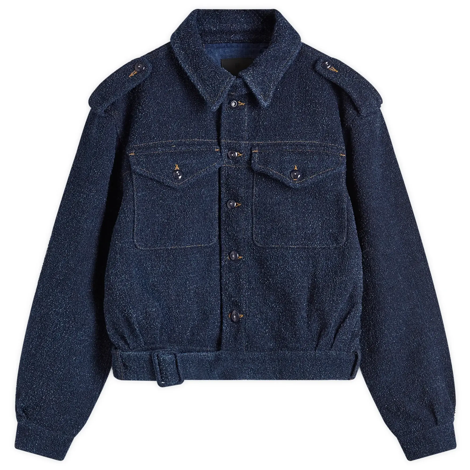 Givenchy Men's Military Denim Jacket Indigo Blue