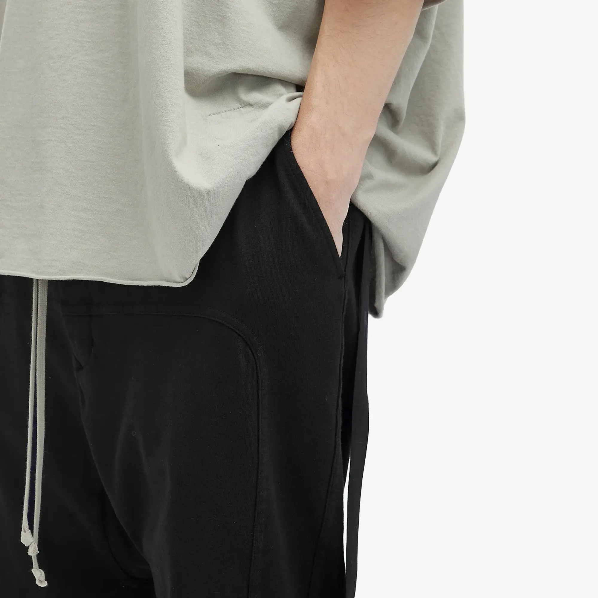 Rick Owens DRKSHDW Men's Prisoner Lightweight Drawstring Pants Black