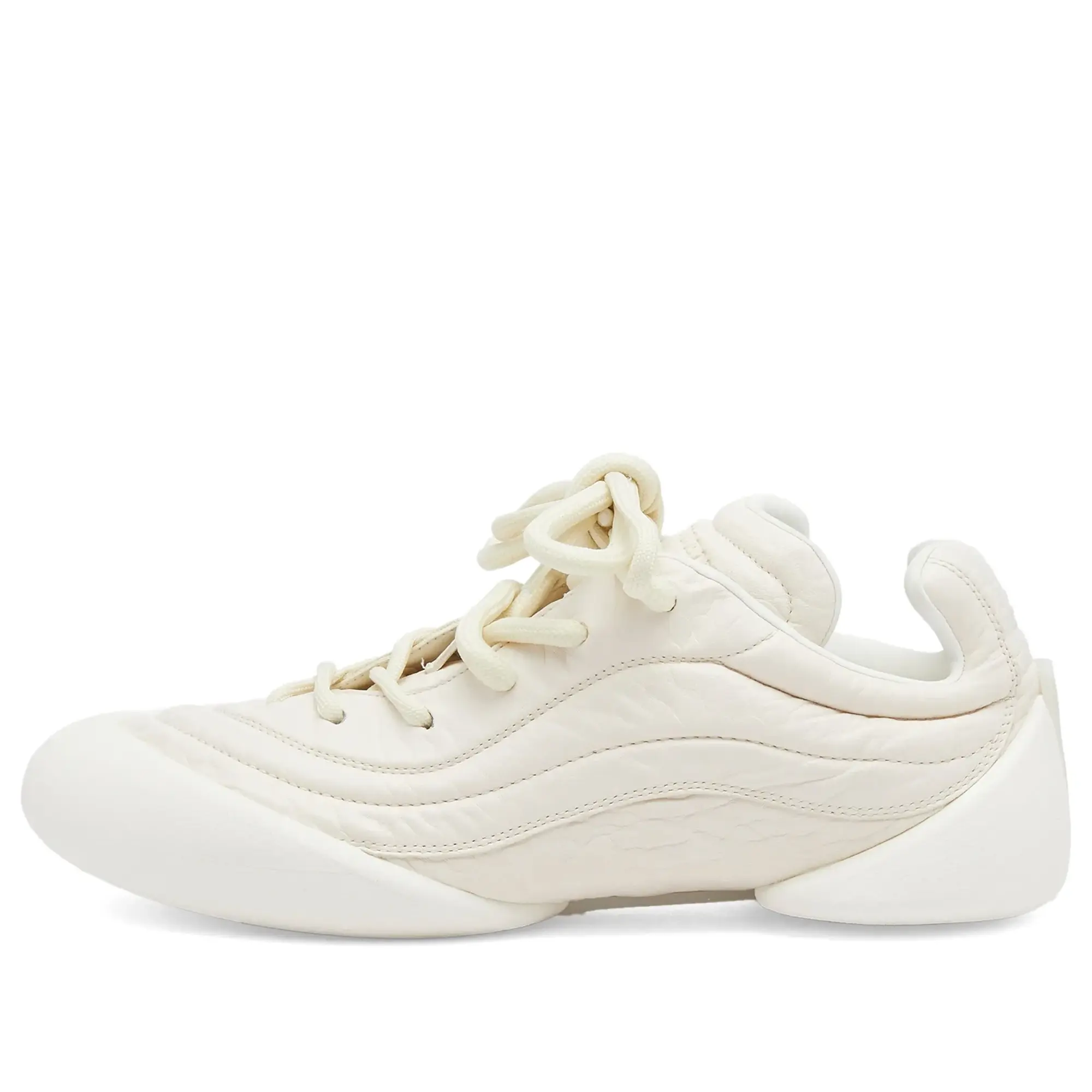 Alexander McQueen Men's Dumbo Grain Leather Sneaker Off White