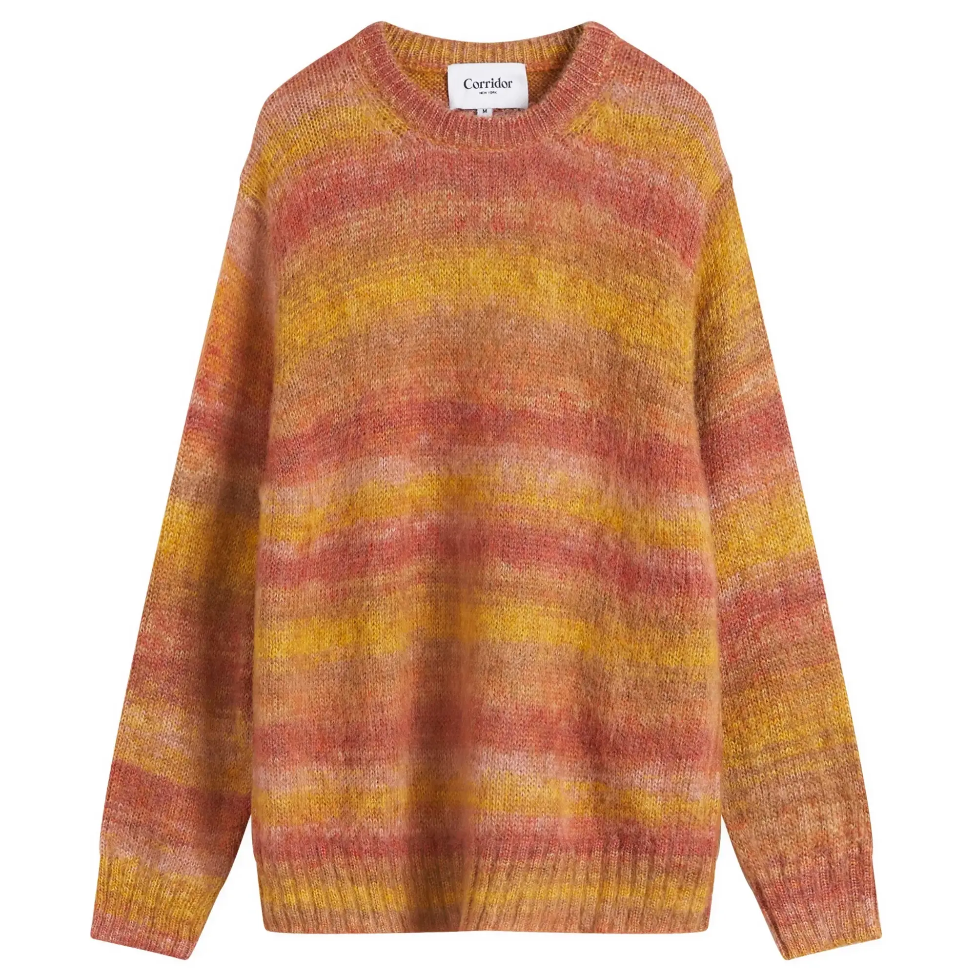 Corridor Men's Space Dye Mohair Jumper Orange