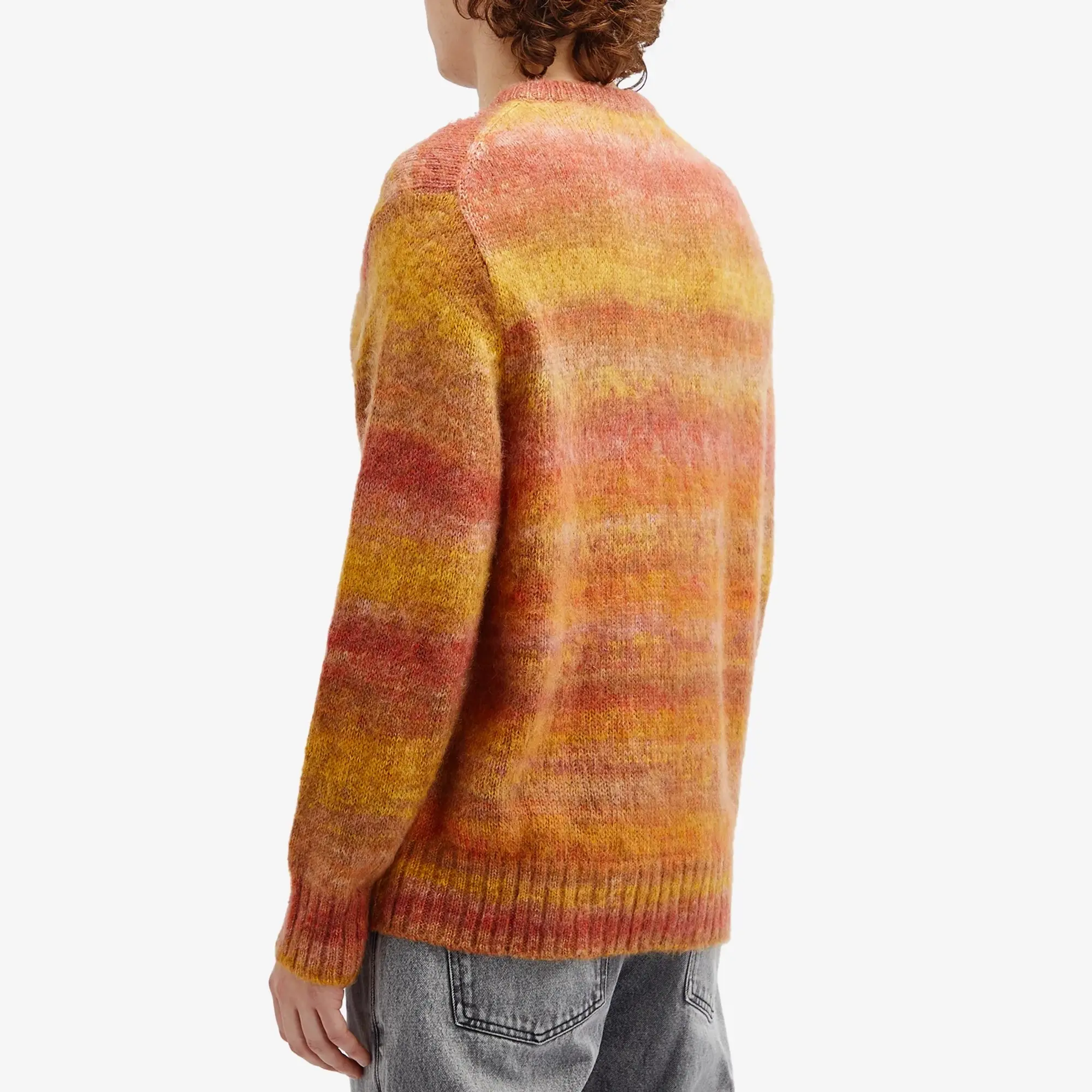 Corridor Men's Space Dye Mohair Jumper Orange