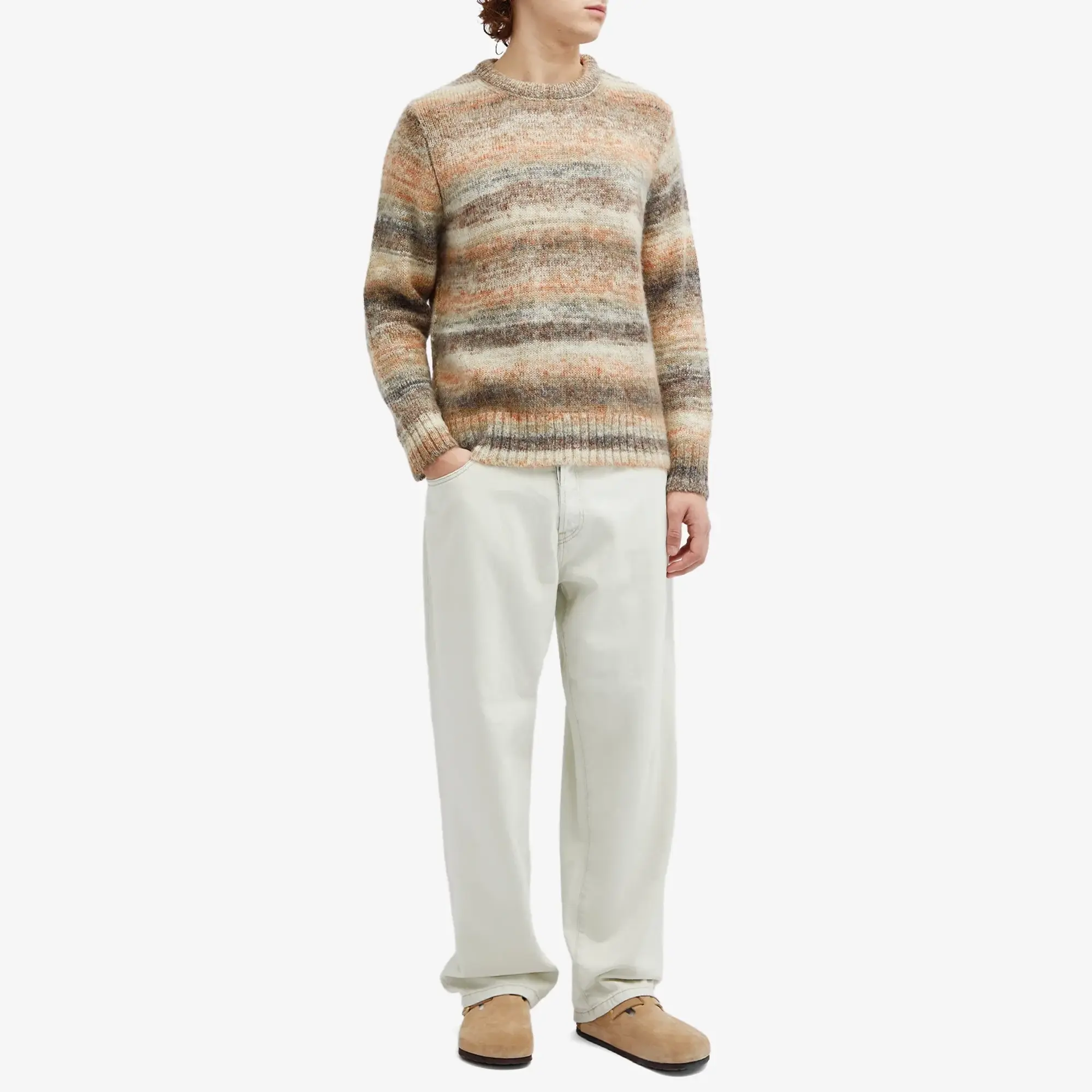Corridor Men's Space Dye Mohair Jumper Natural
