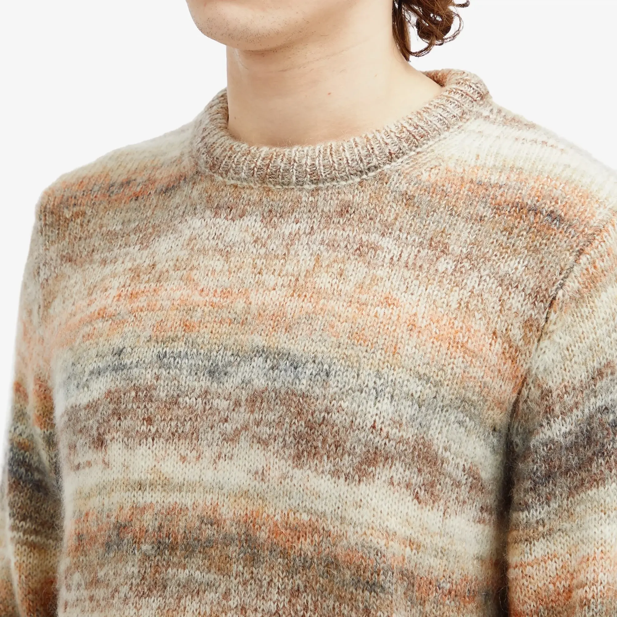 Corridor Men's Space Dye Mohair Jumper Natural