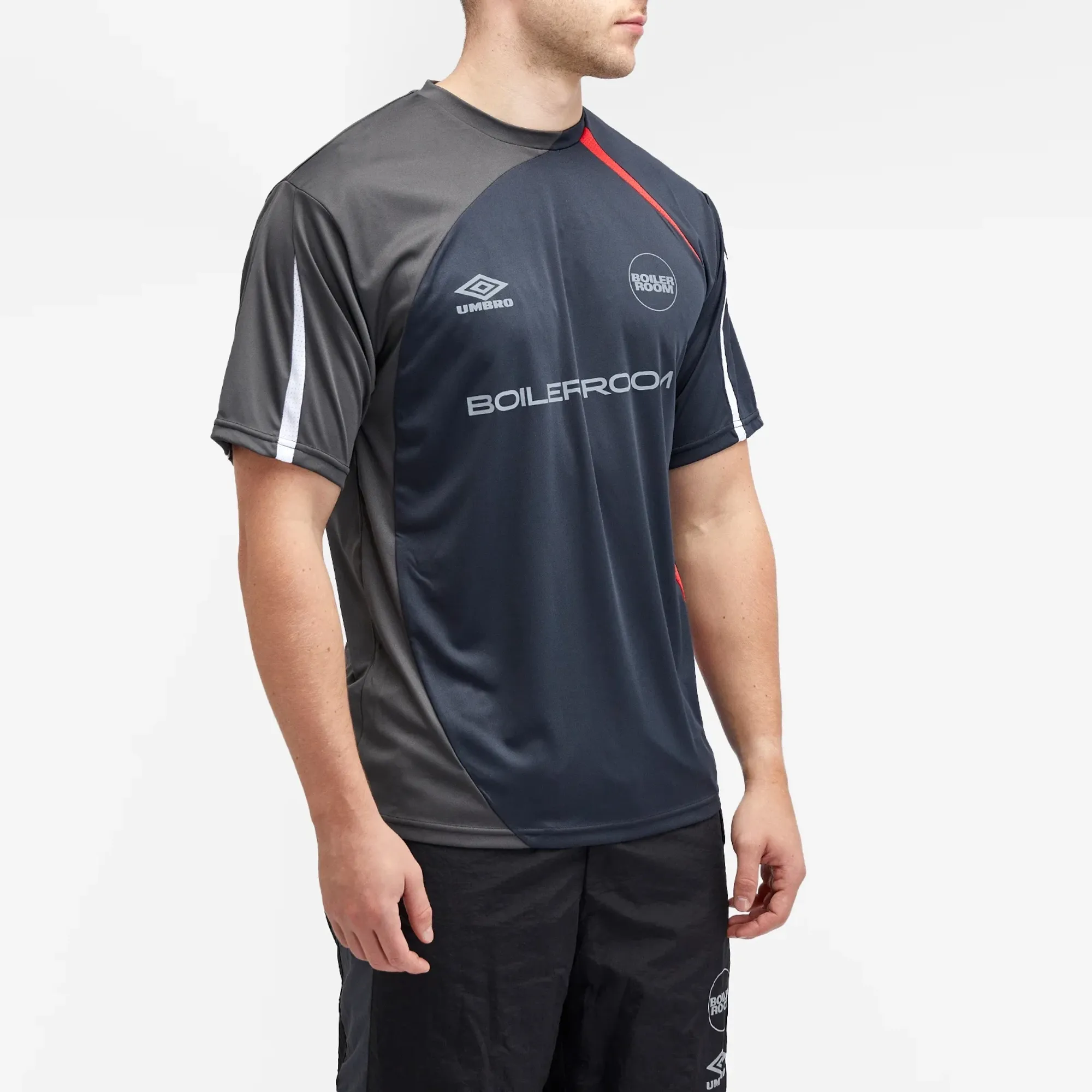 Boiler Room Men's x Umbro Football Top Black | UMBRSS01B-LK