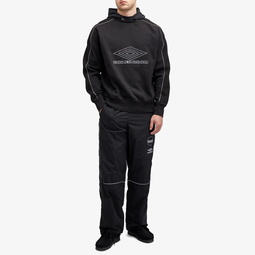 Boiler Room Men's x Umbro Hoodie Black | UMBRHD01B-LK | FOOTY.COM