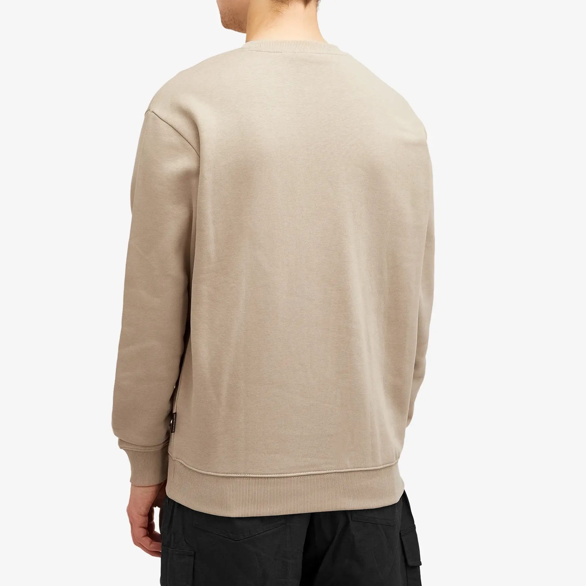 Napapijri Men's Box Logo Crew Sweatshirt Beige Rocky