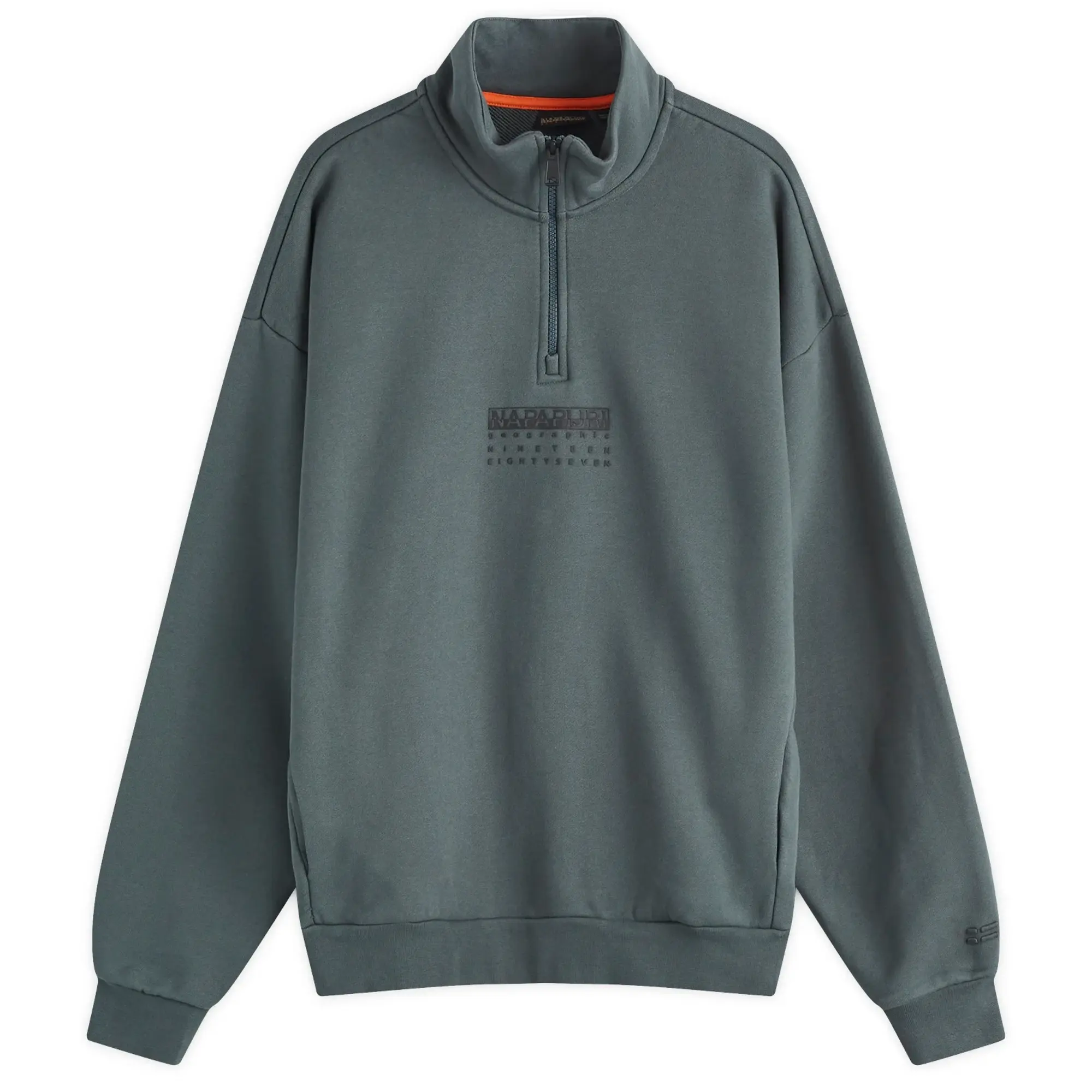 Napapijri Men's Premium 1987 Half Zip Sweatshirt Green Urban