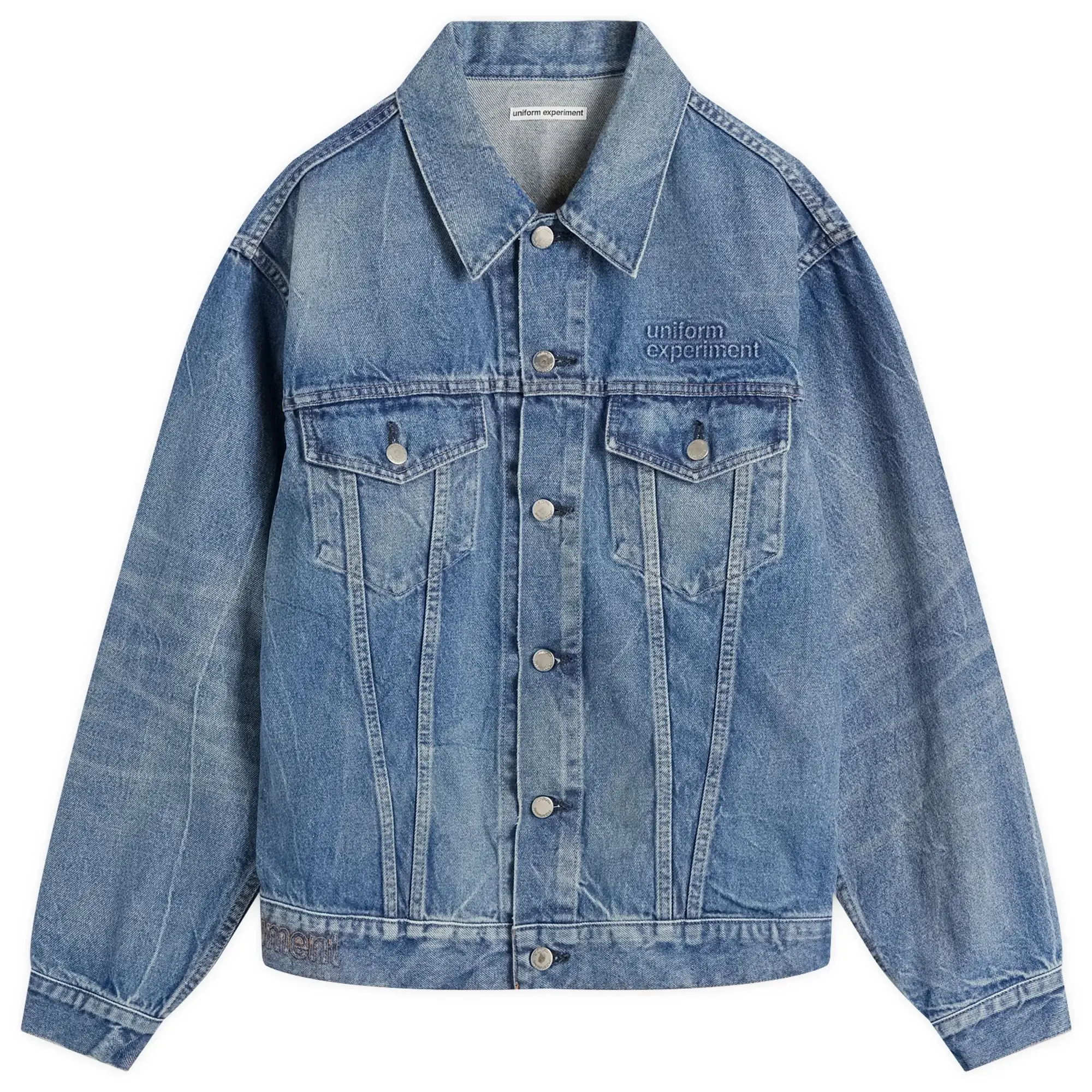 Uniform Experiment Men's Denim Trucker Jacket Indigo