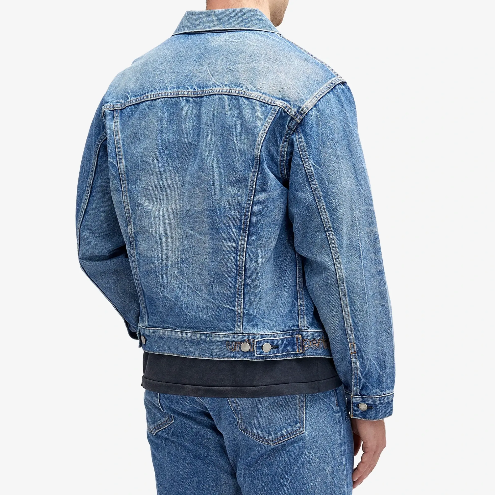 Uniform Experiment Men's Denim Trucker Jacket Indigo