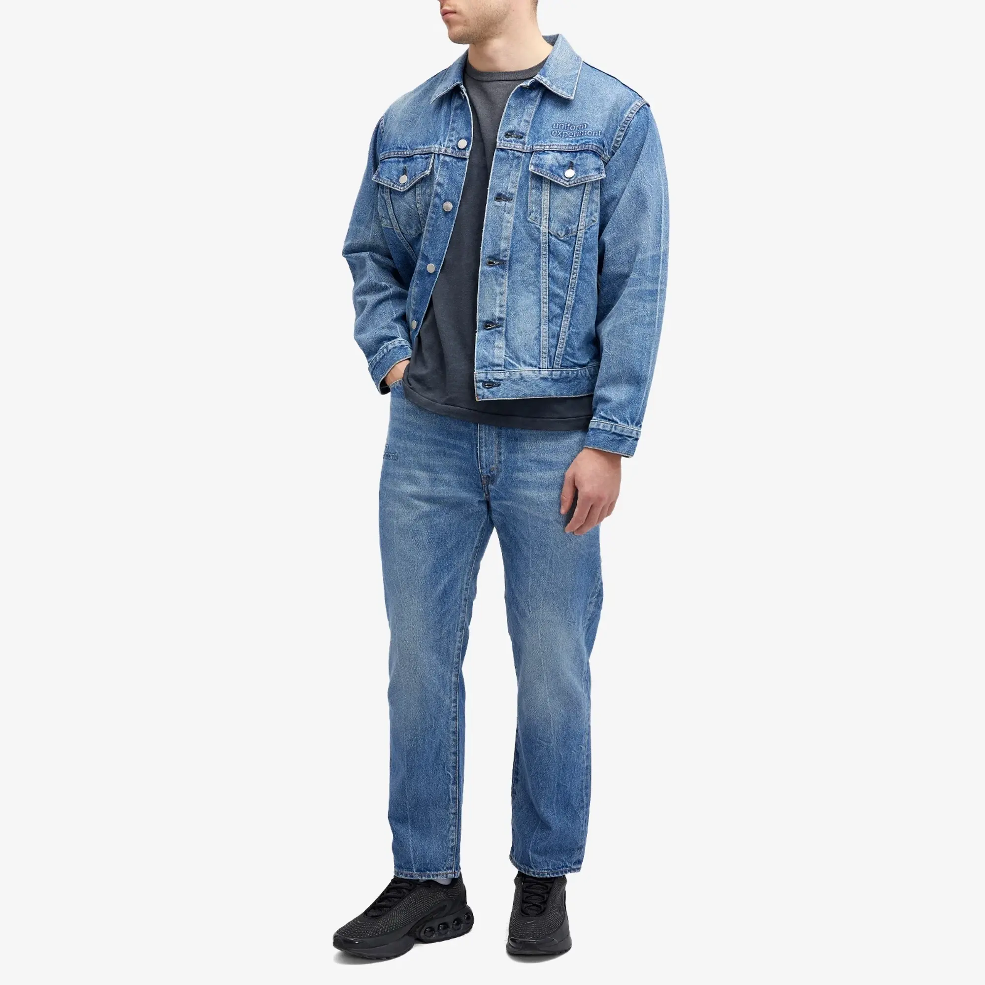 Uniform Experiment Men's Denim Trucker Jacket Indigo