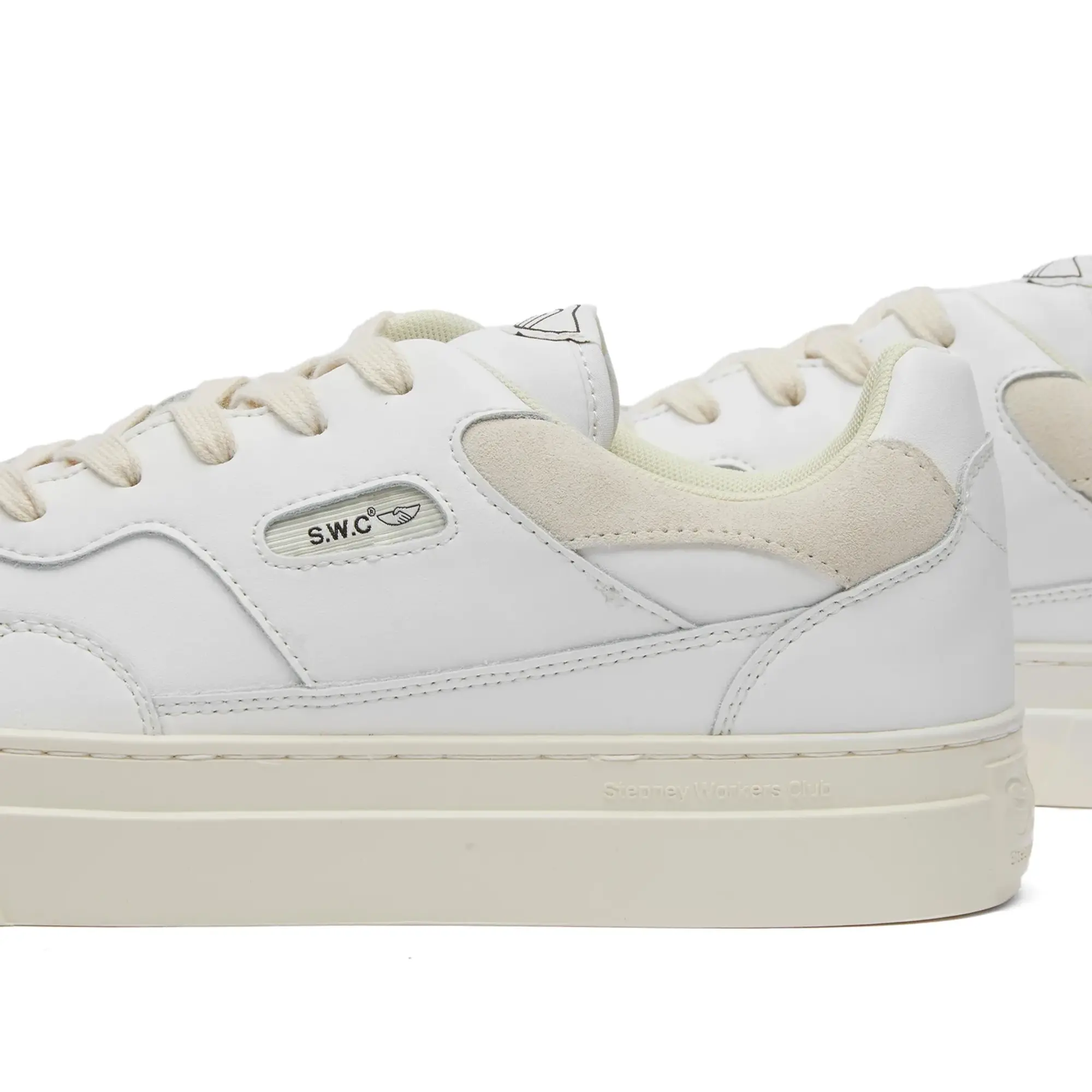 Stepney Workers Club Men's Pearl S-Stike Leather Sneaker White/Putty