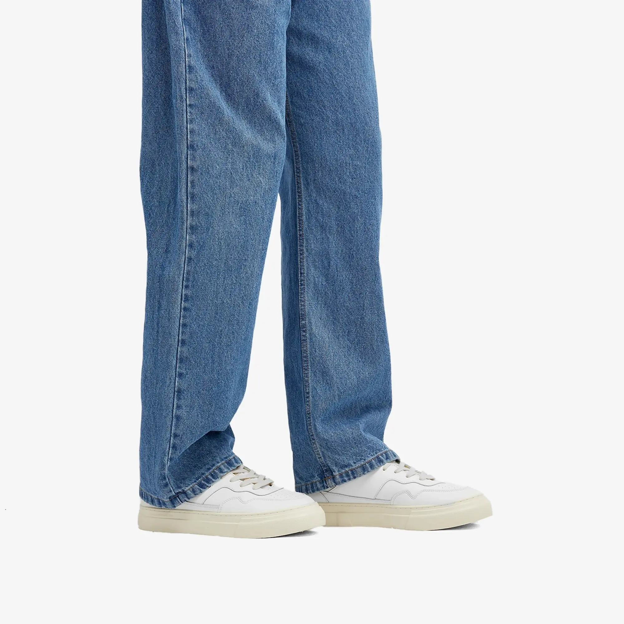 Stepney Workers Club Men's Pearl S-Stike Leather Sneaker White/Putty