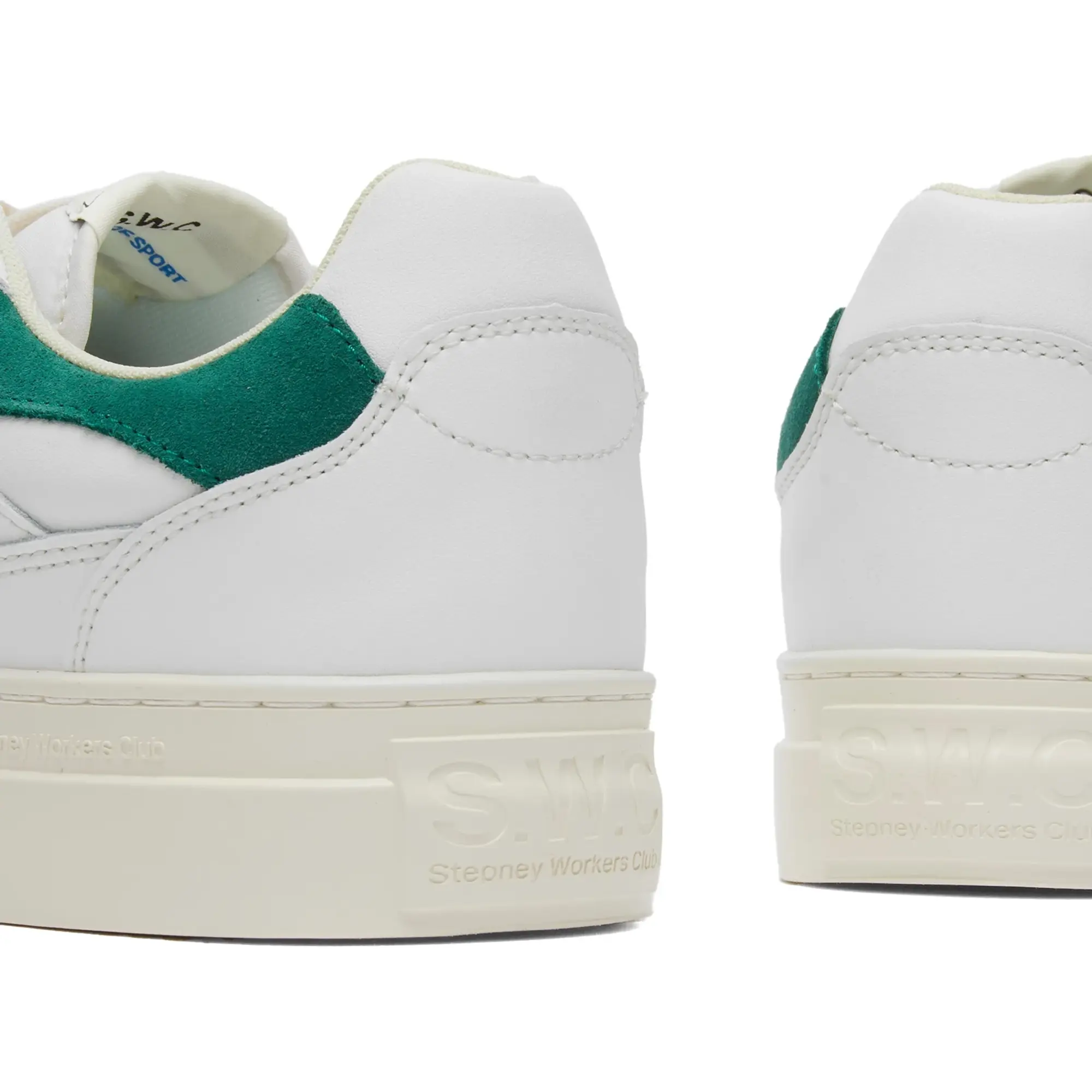 Stepney Workers Club Men's Pearl S-Stike Leather Sneaker White/Green