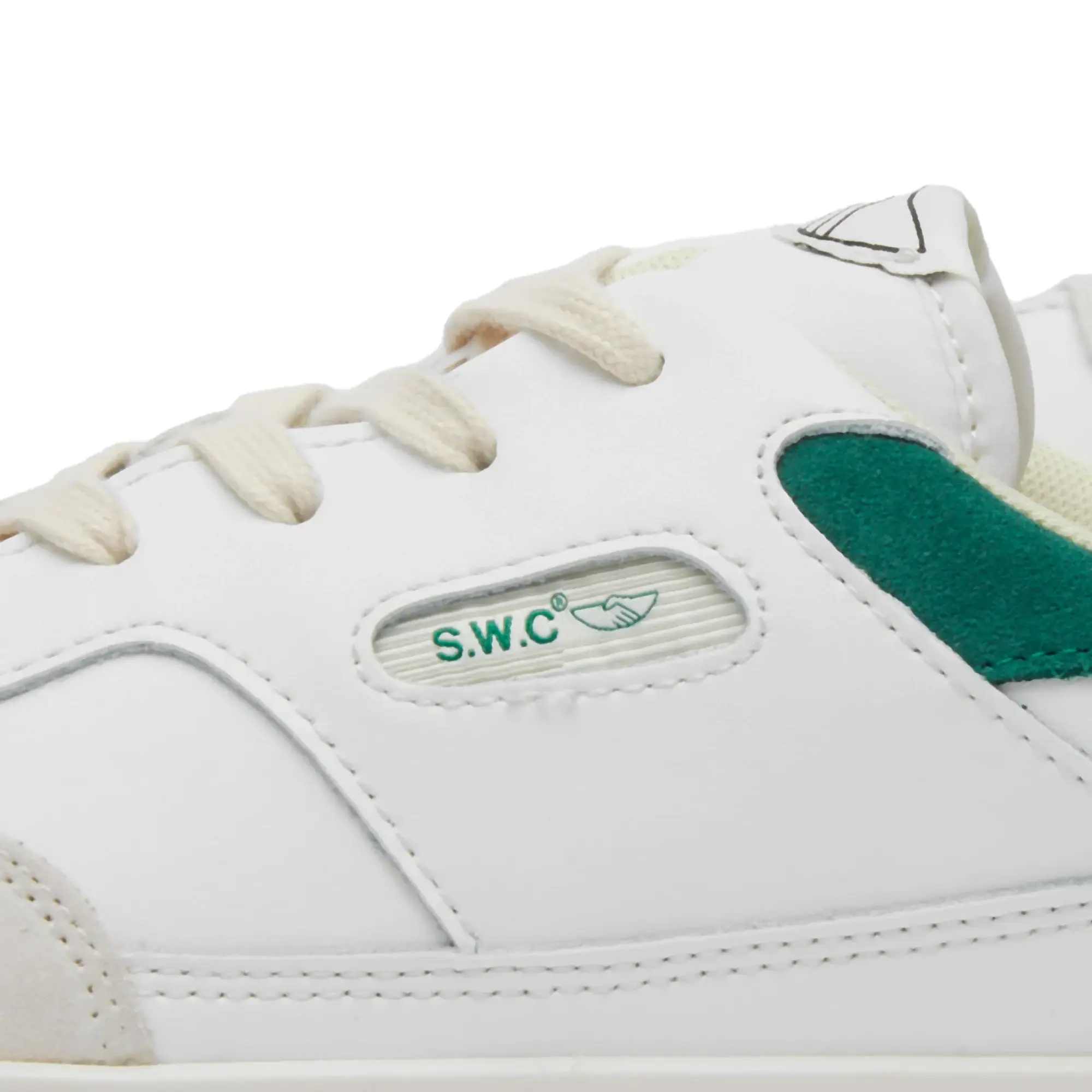 Stepney Workers Club Men's Pearl S-Stike Leather Sneaker White/Green