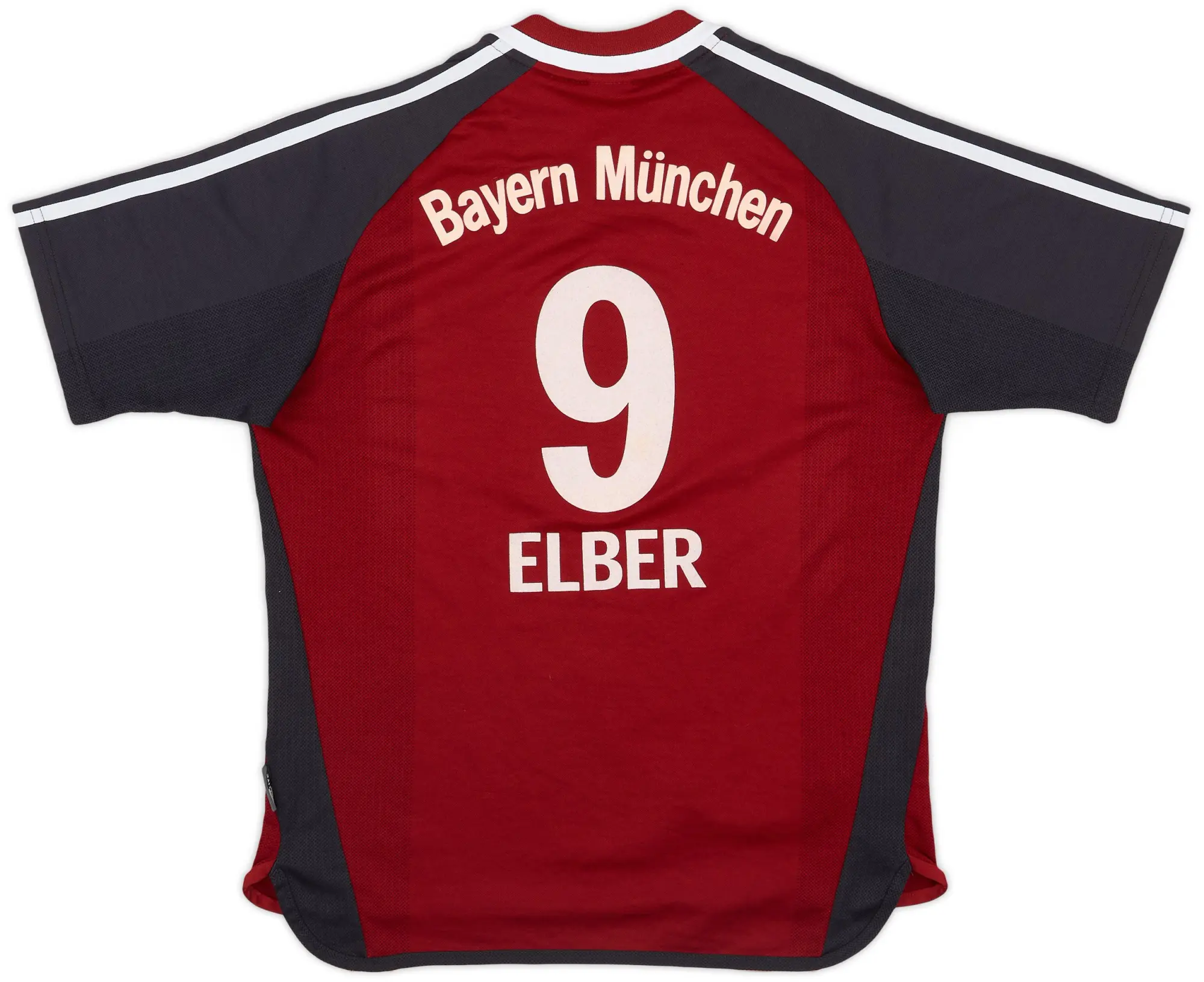 adidas 2001-02 Bayern Munich Home Shirt Elber #9 - 6/10 - (Y)