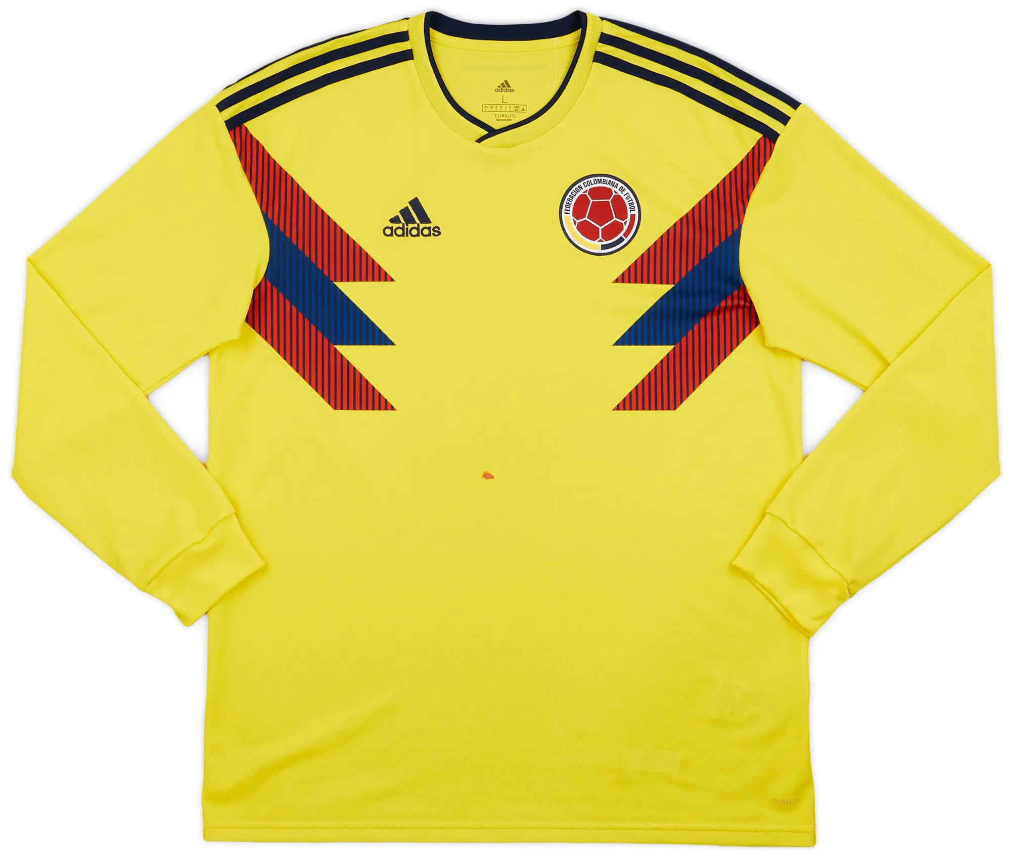 adidas 2018 19 Colombia Home L S Shirt 5 10 L COLH18965MW used FOOTY.COM