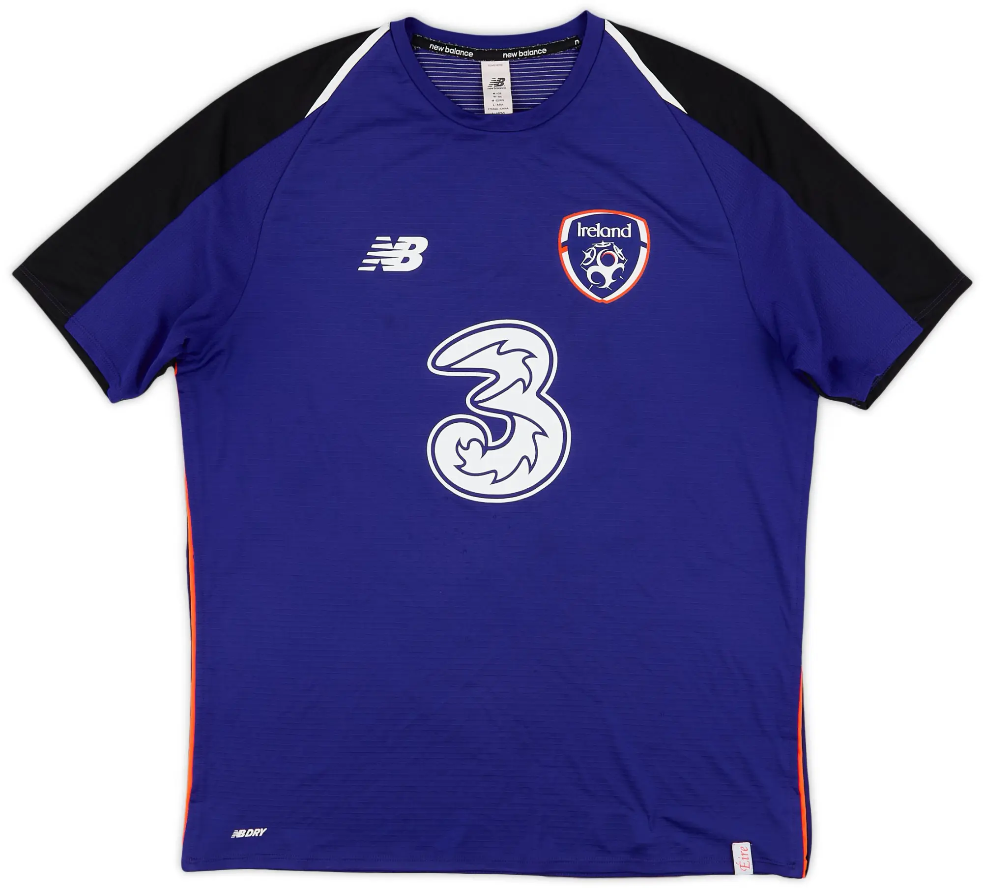 2019 20 Ireland New Balance Training Shirt 8 10 M IRETR170079 FOOTY.COM