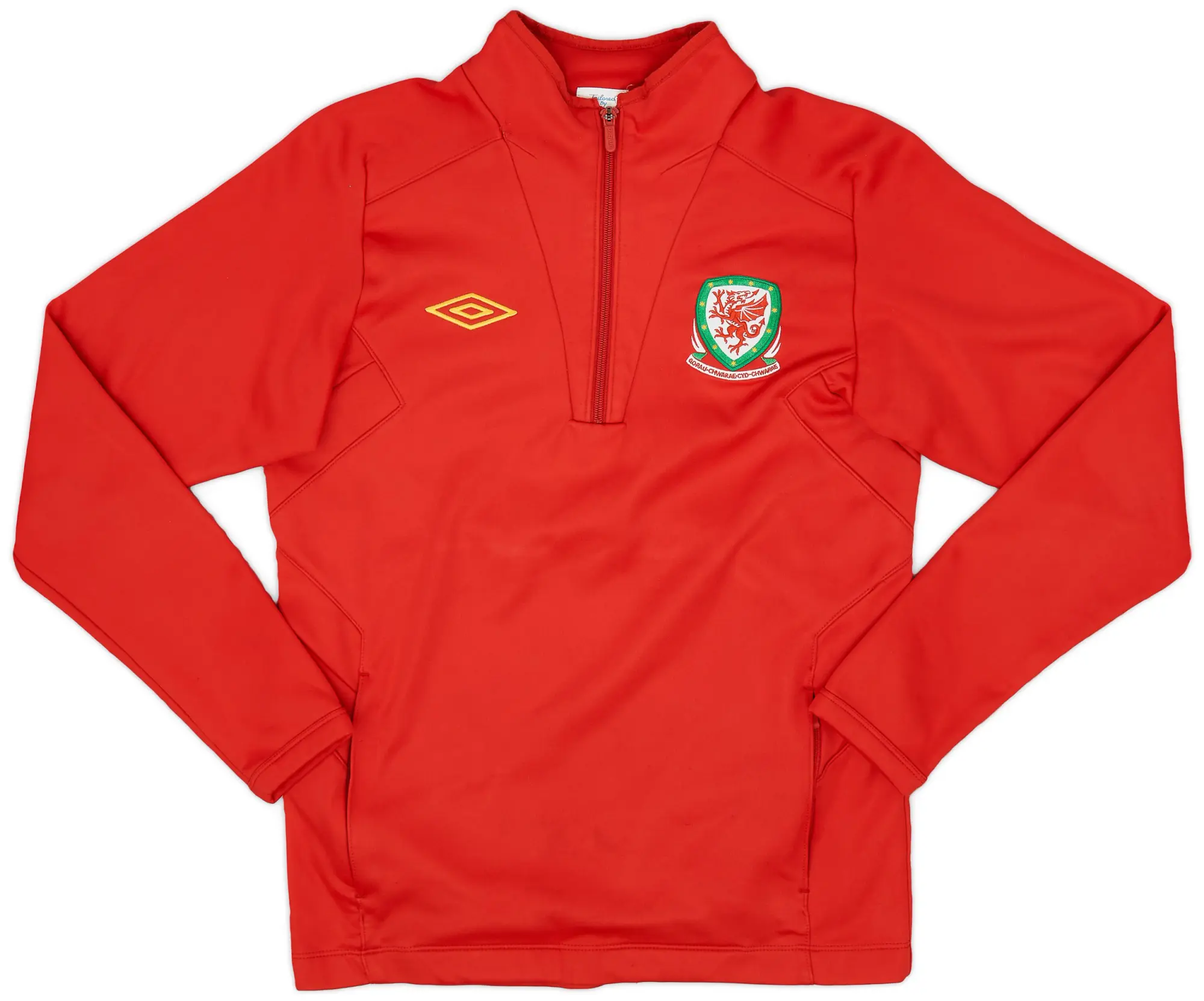 2012-13 Wales Umbro 1/4 Zip Drill Top - 9/10 - (S)