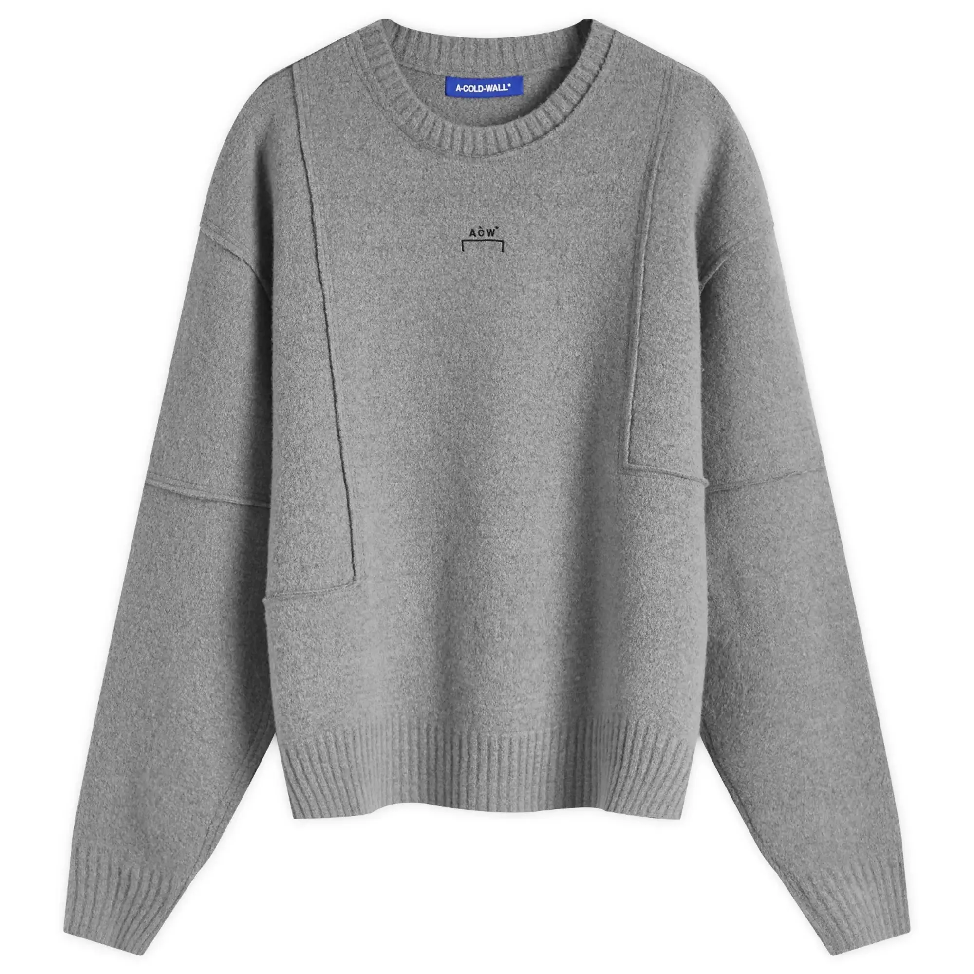 A-COLD-WALL* Men's Construct Crew Knit Grey Slate