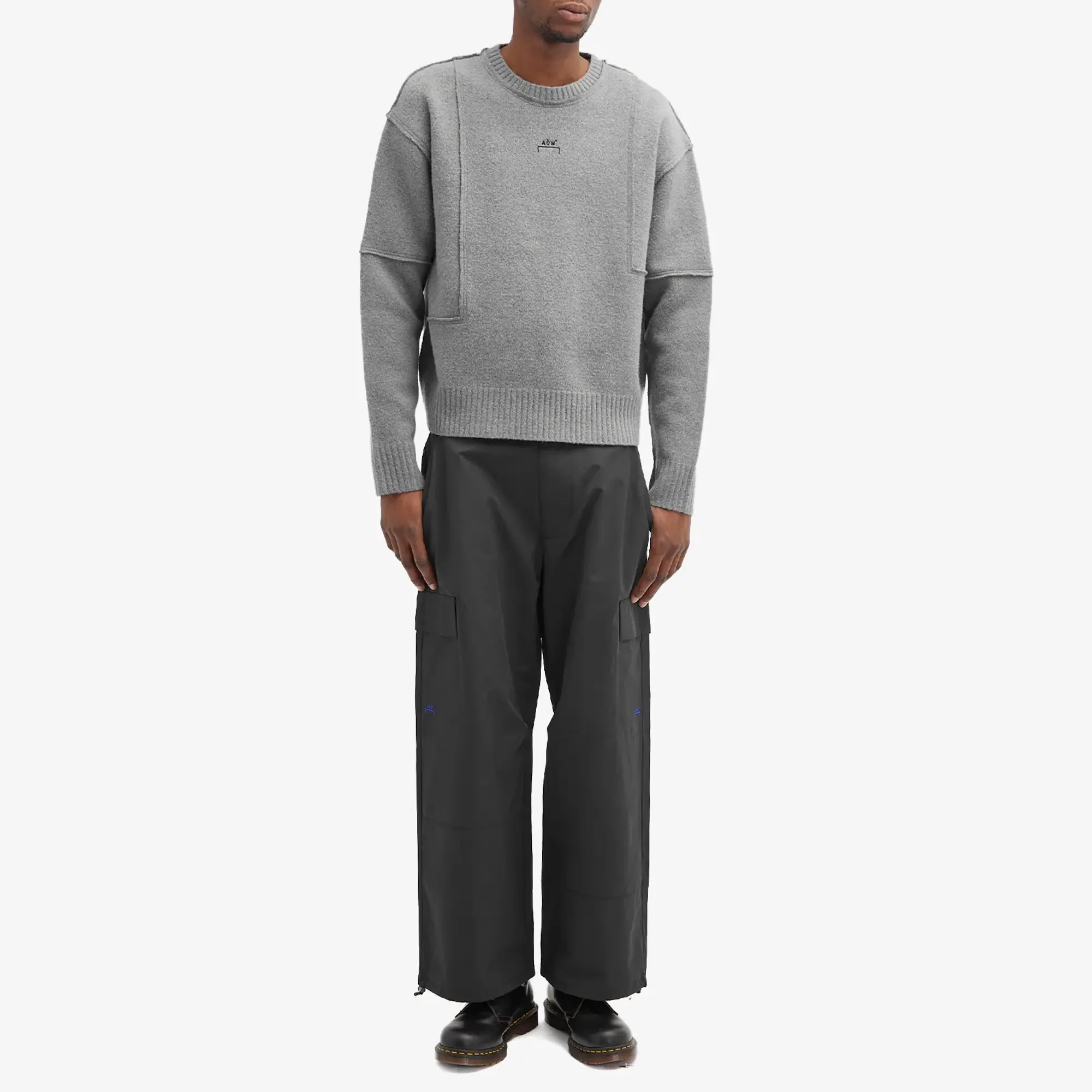 A-COLD-WALL* Men's Construct Crew Knit Grey Slate