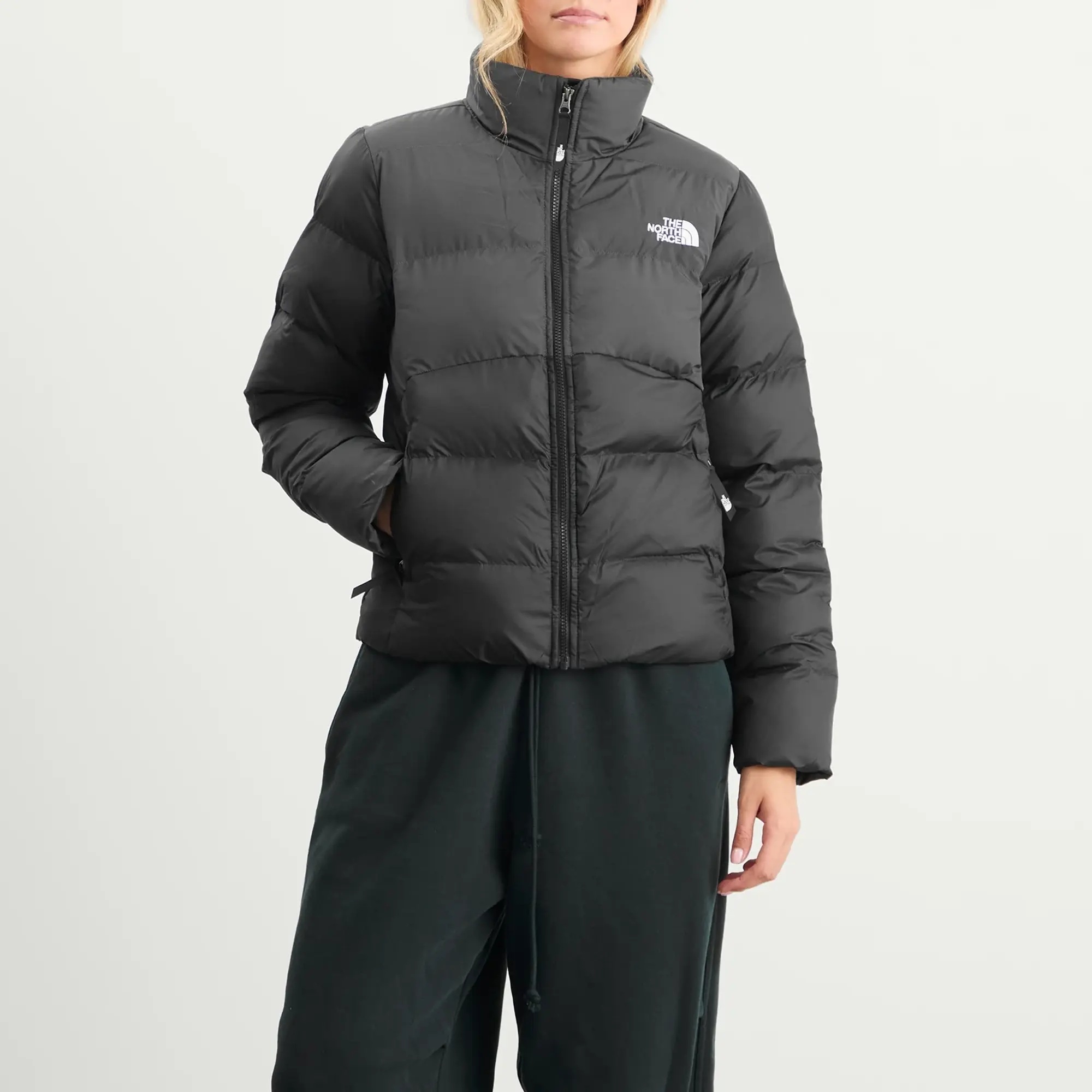 The North Face Saikuru Logo Puffer Jacket In Black