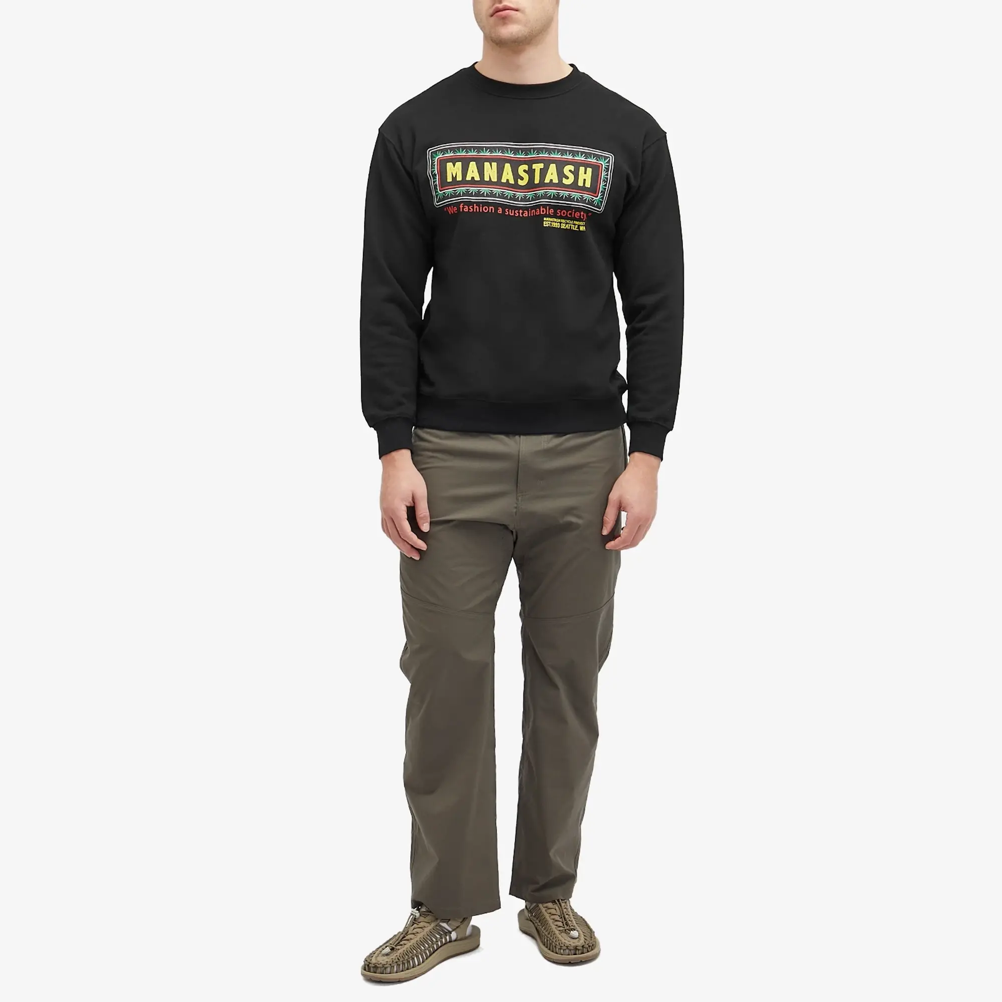 Manastash Men's Frame Logo Sweatshirt Black