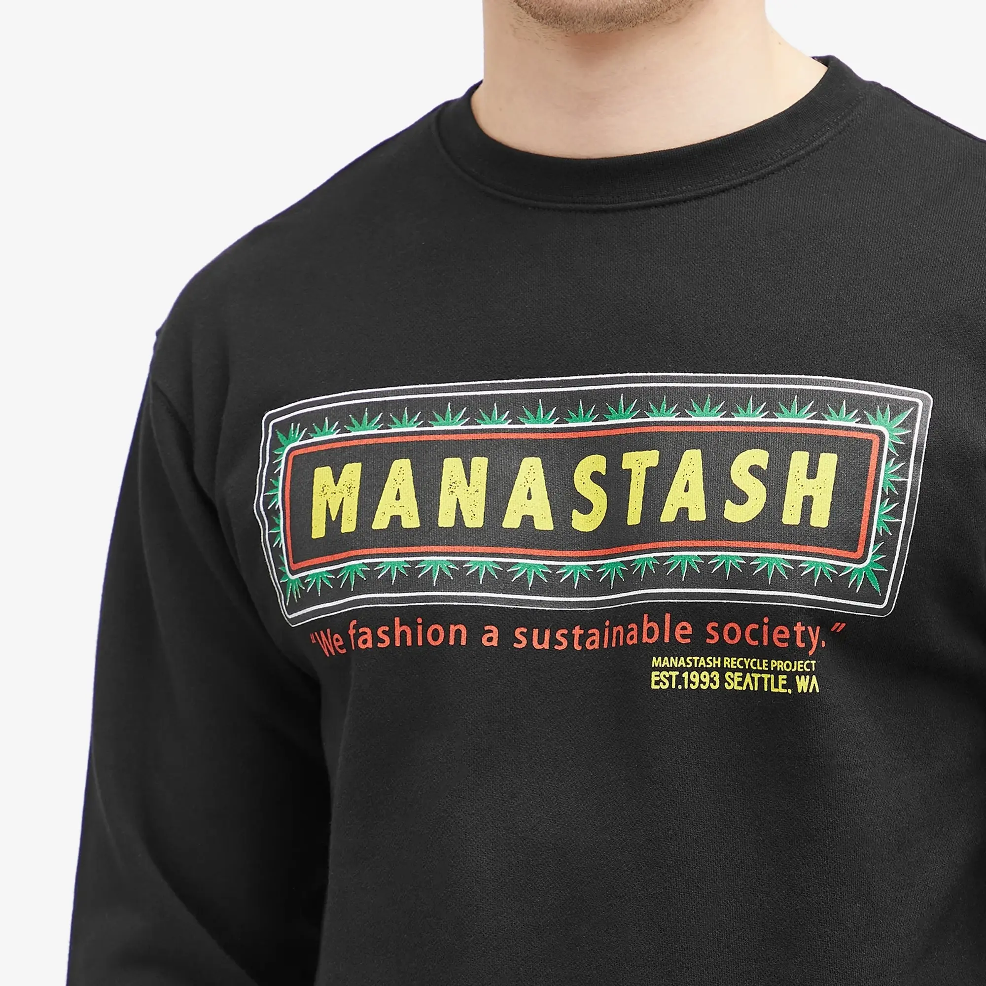 Manastash Men's Frame Logo Sweatshirt Black